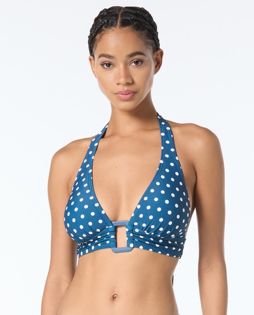 Imagem 0 de Soutien Halter com Estampado às Bolinhas e Fivela MK