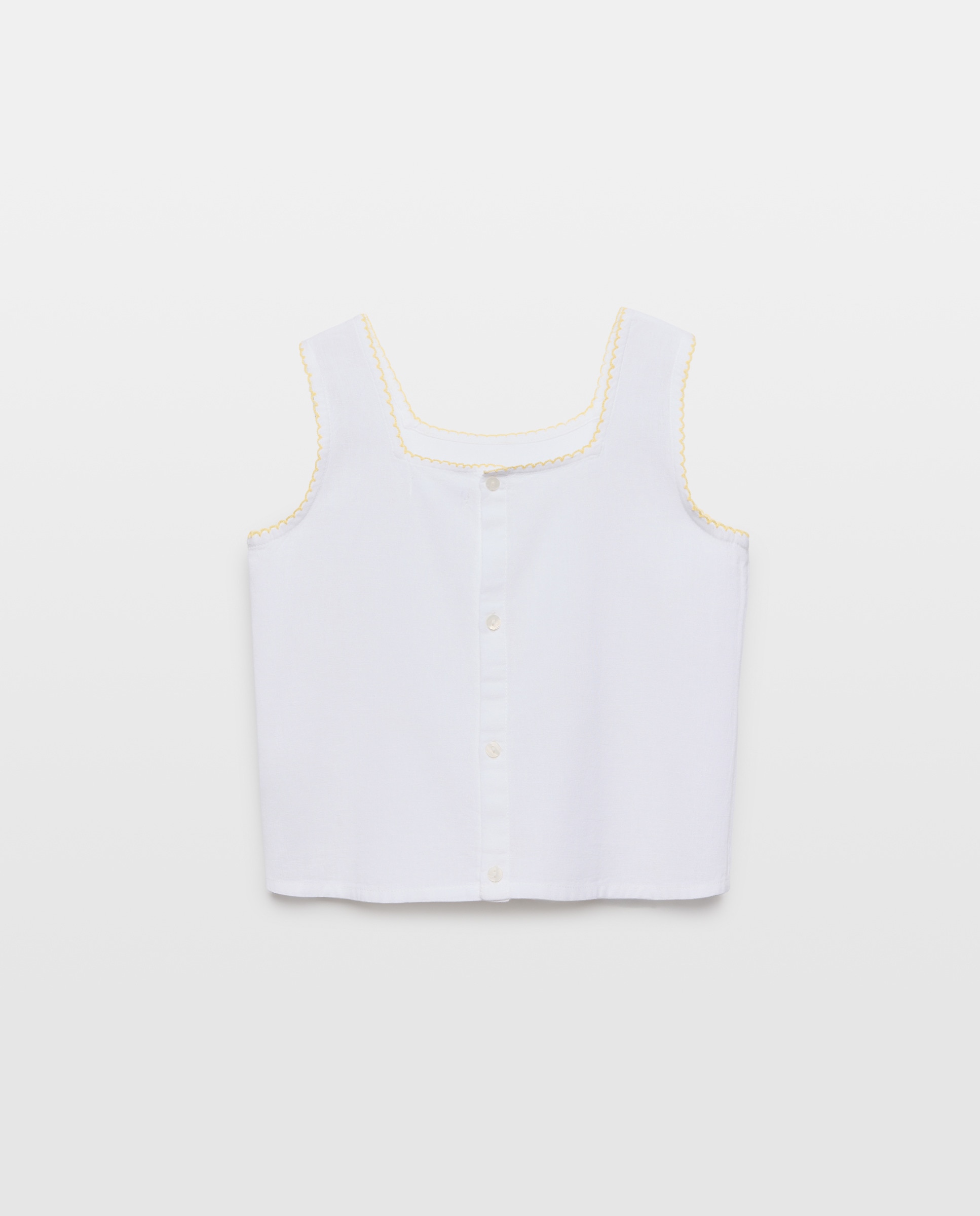 Blusa niña con bordados Blanco-2