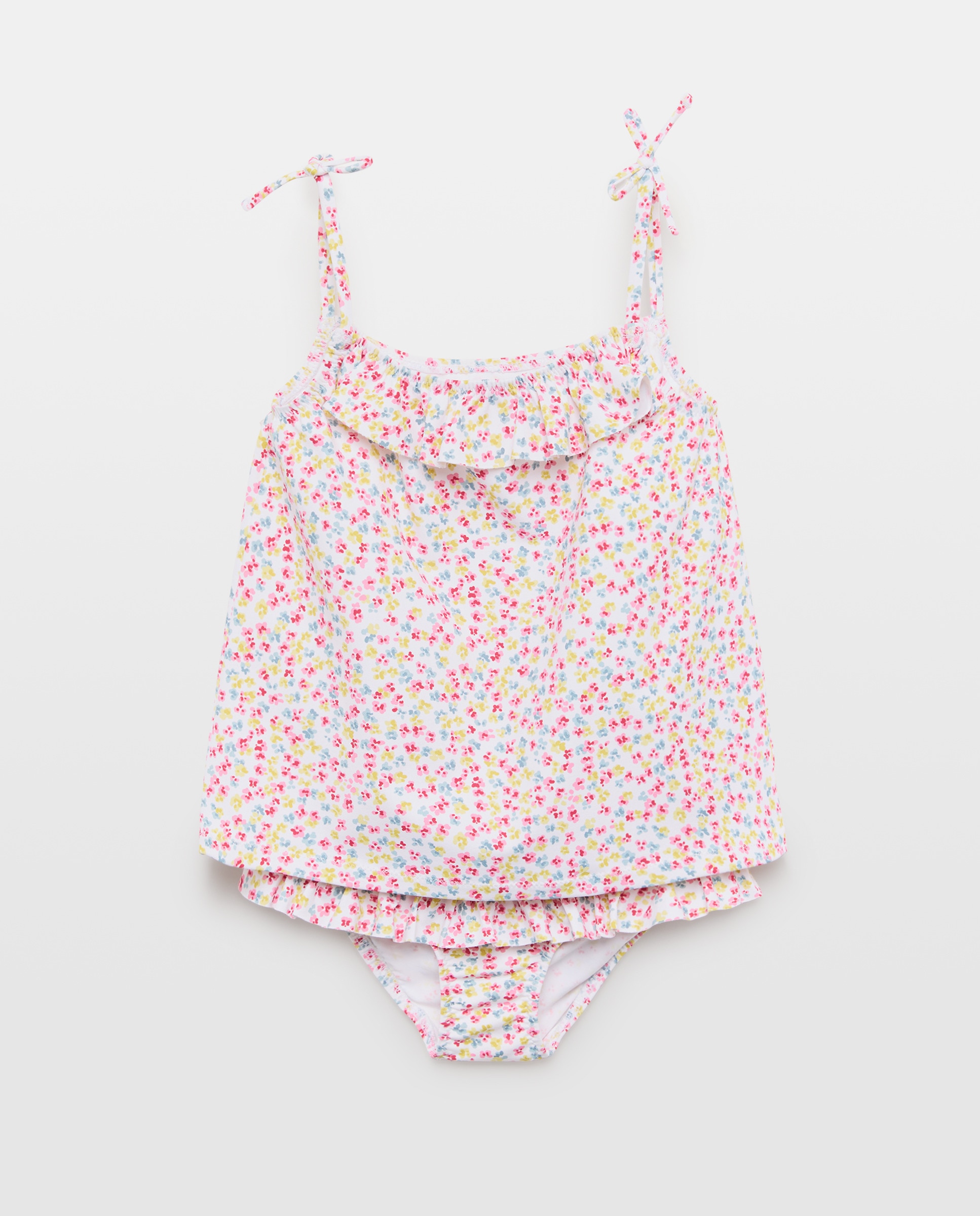 Imagen 0 de Conjunto baño volante y lazos flores