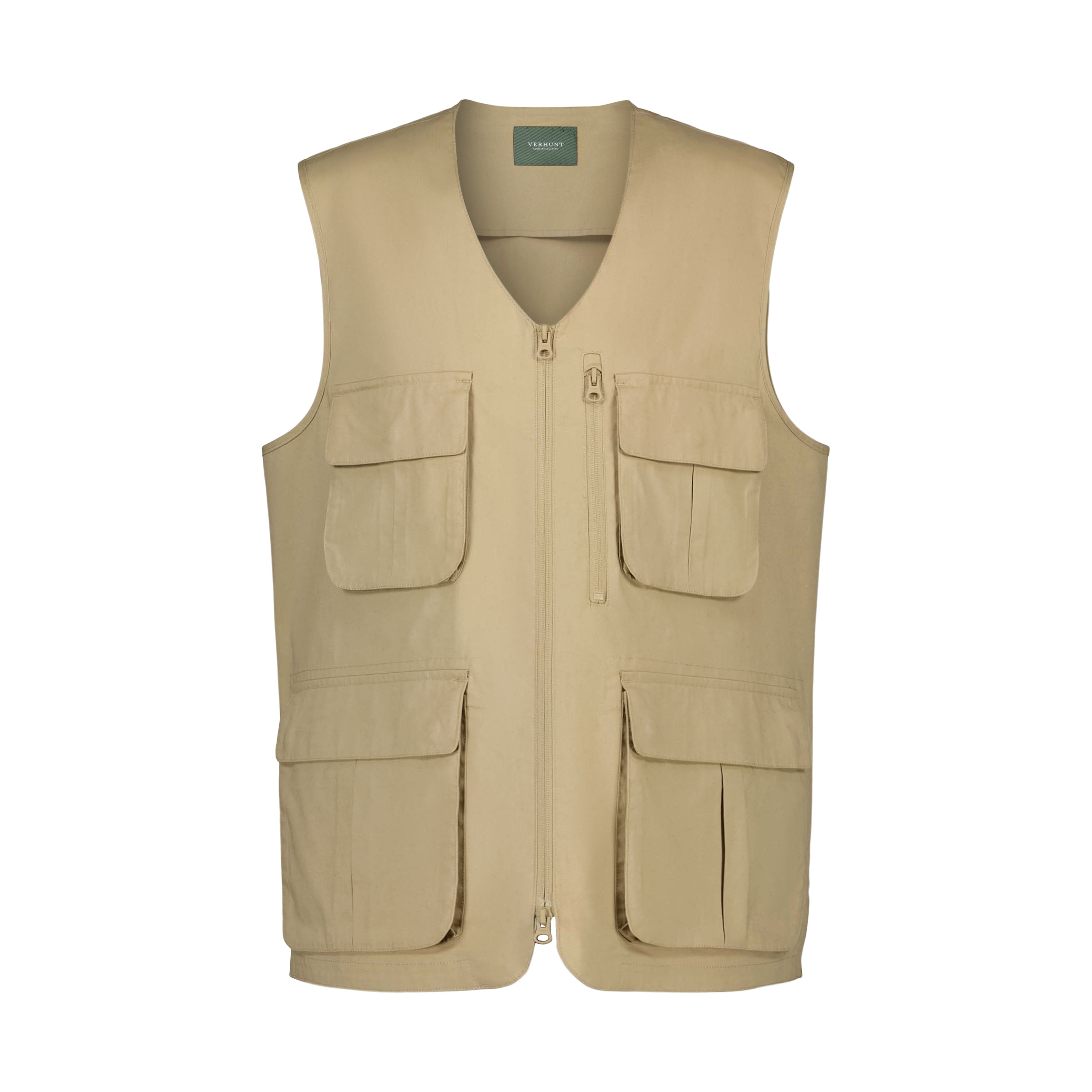 Colete Multibolso de Homem Caqui-6