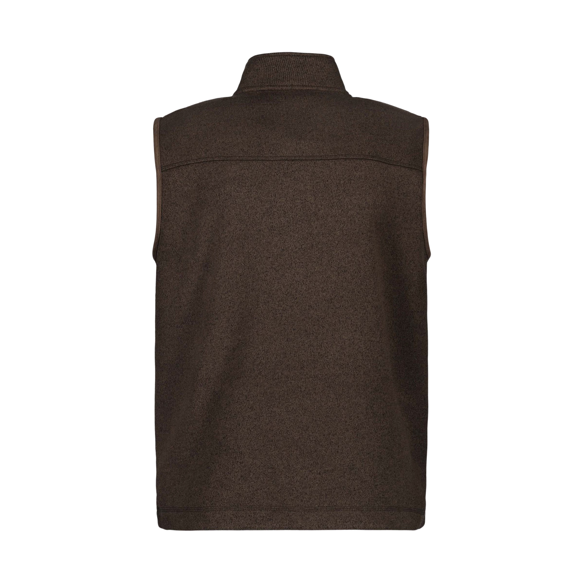 Colete de Forro Polar de Homem com Tecido Exterior de Malha Castanho-6