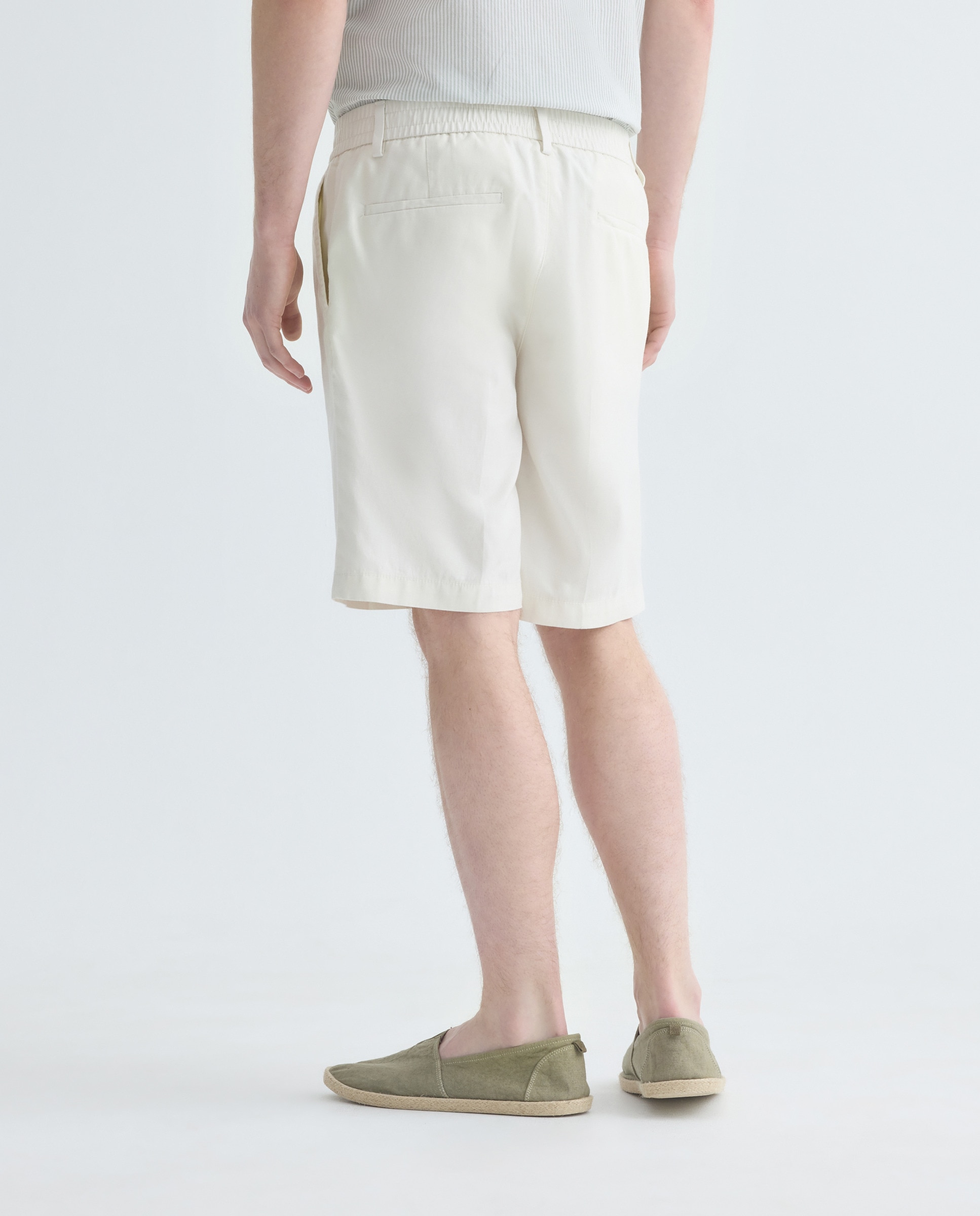 Bermuda hombre chino gomas con lino 850 Piedra-3