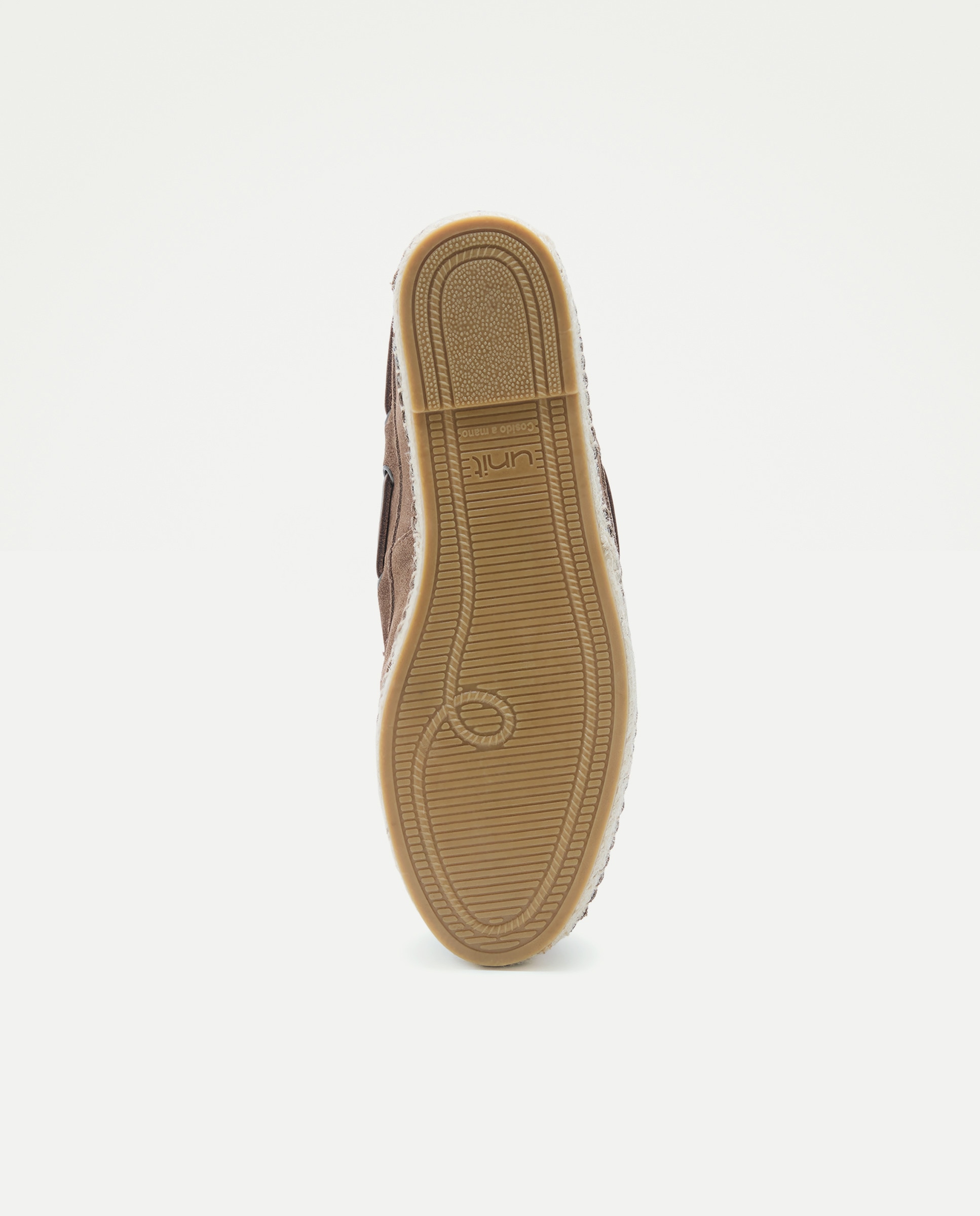 Nautico cordones de hombre de serraje con piso de yute Visón oscuro-6