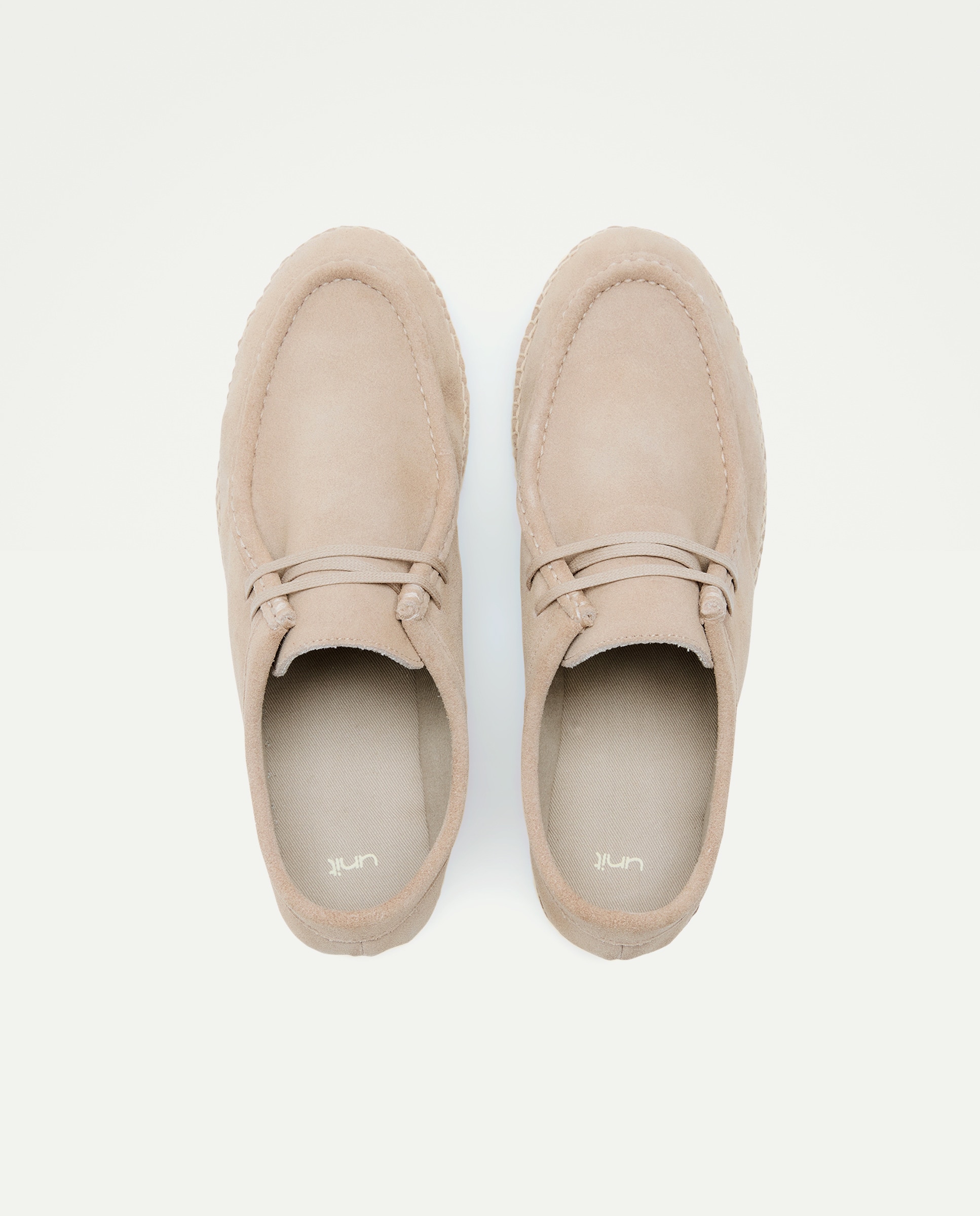 Wallaby cordones de hombre de serraje con piso de yute Tostado-4