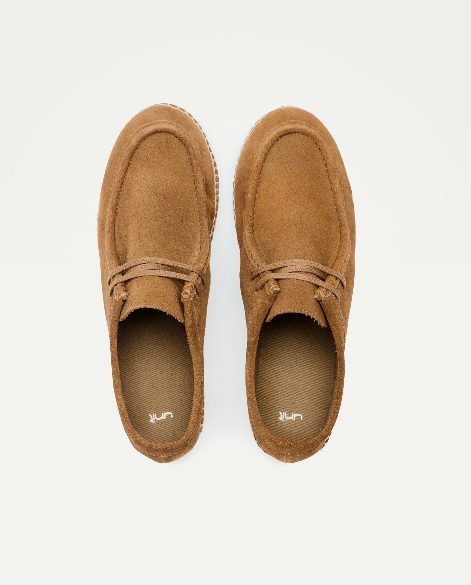 Wallaby cordones de hombre de serraje con piso de yute 730 Camel-4