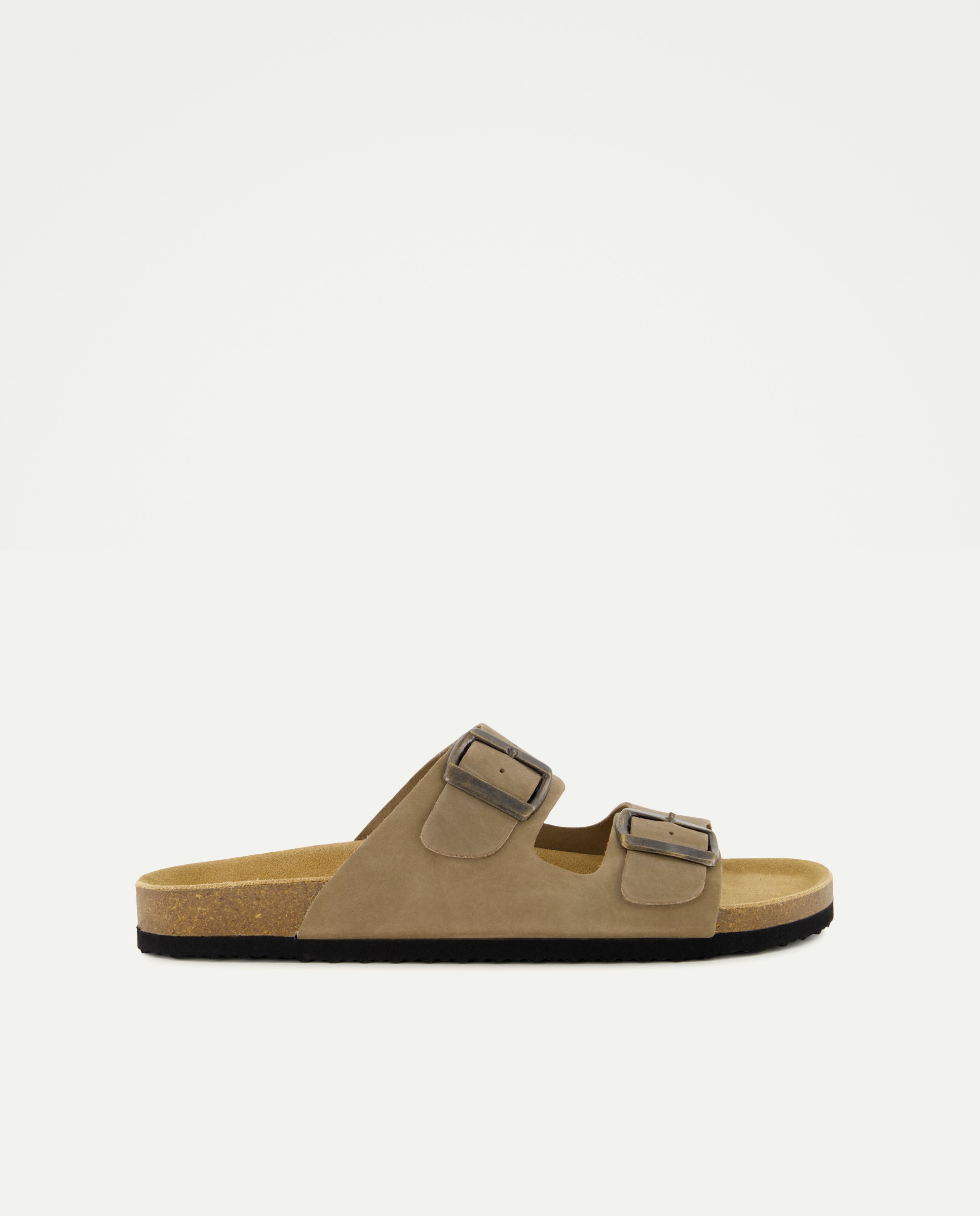 Imagen 0 de Sandalia bio dos hebillas de piel con piso de goma