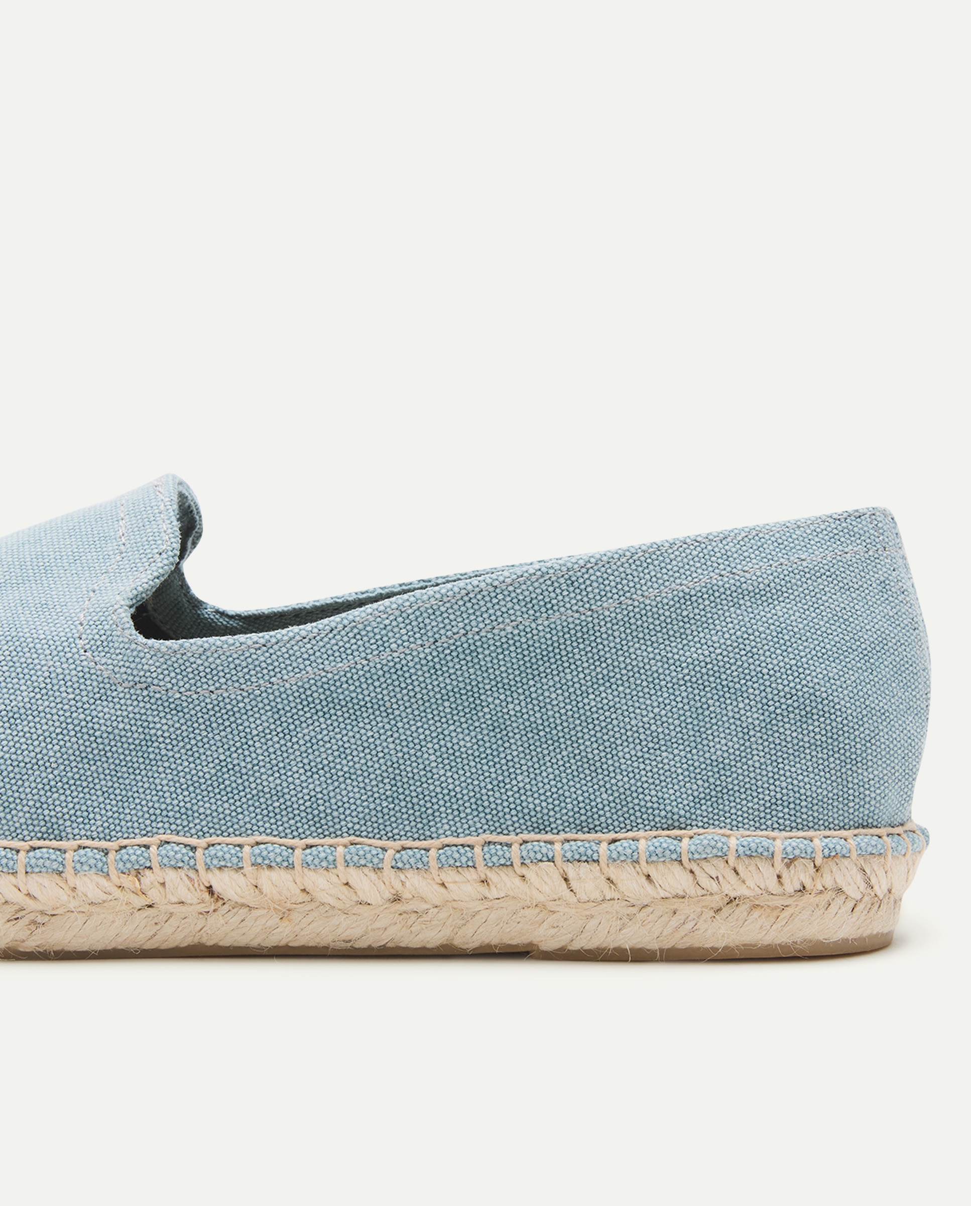 Alpargata lona lavada de hombre con piso de yute 410 Azul claro-5