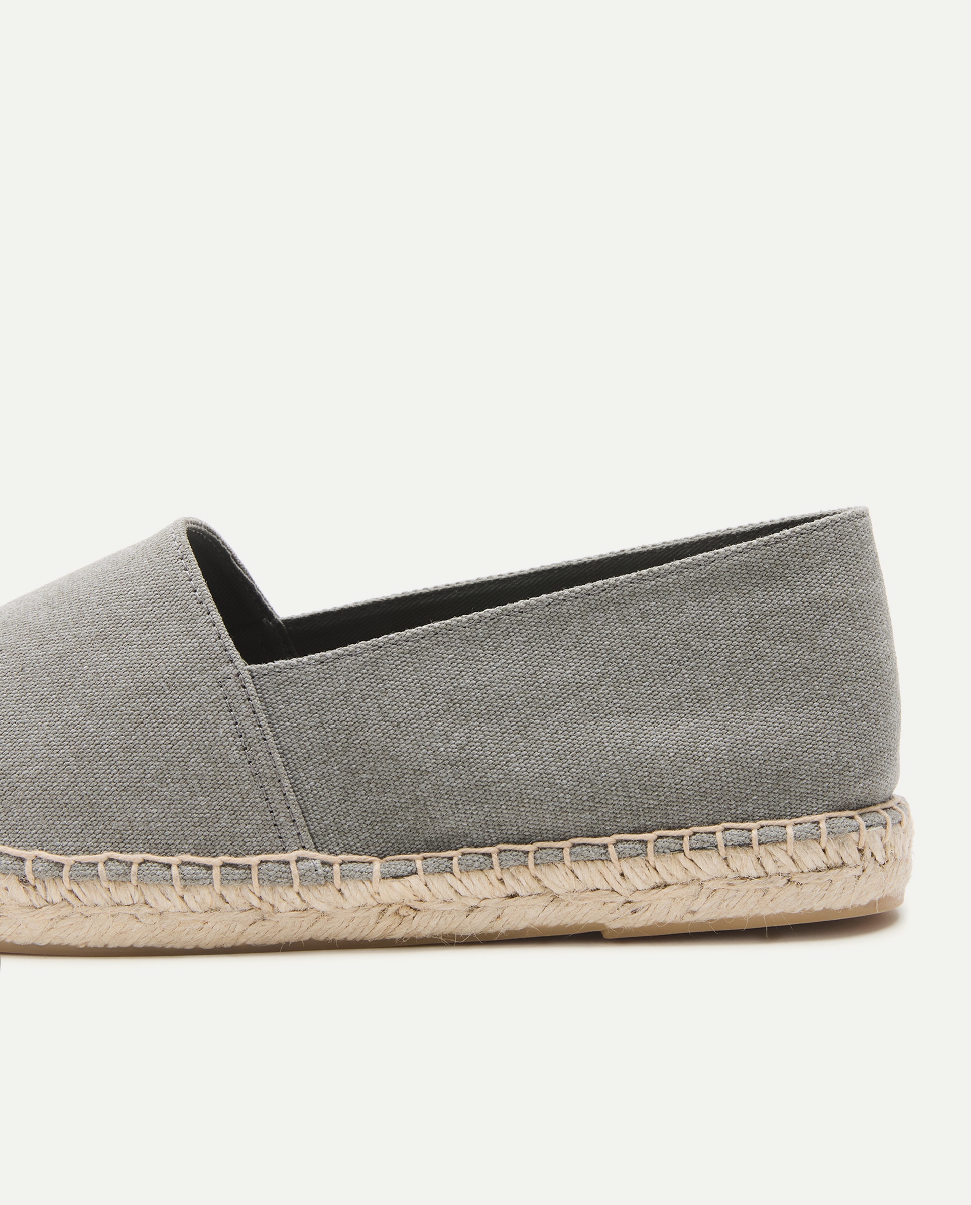 Alpargata recta lona lavada de hombre con piso de yute 520 Kaki-5