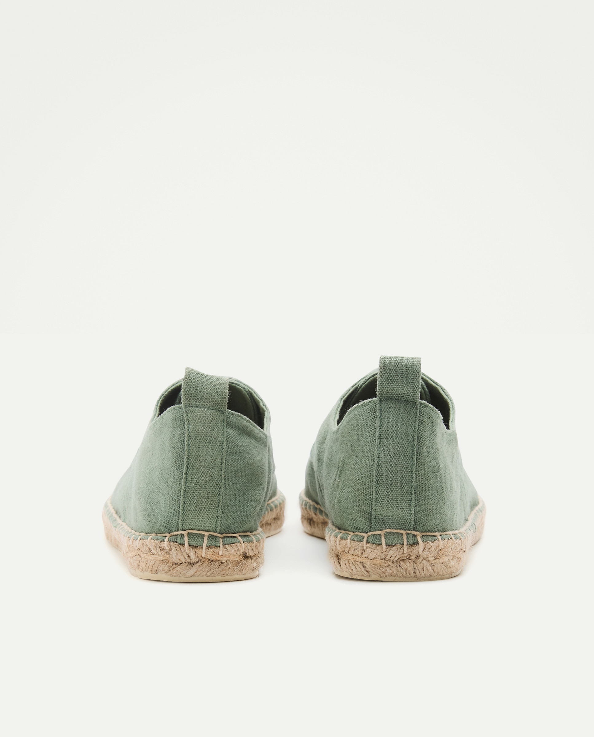 Zapato cordones lona de hombre con piso de yute 520 Kaki-3