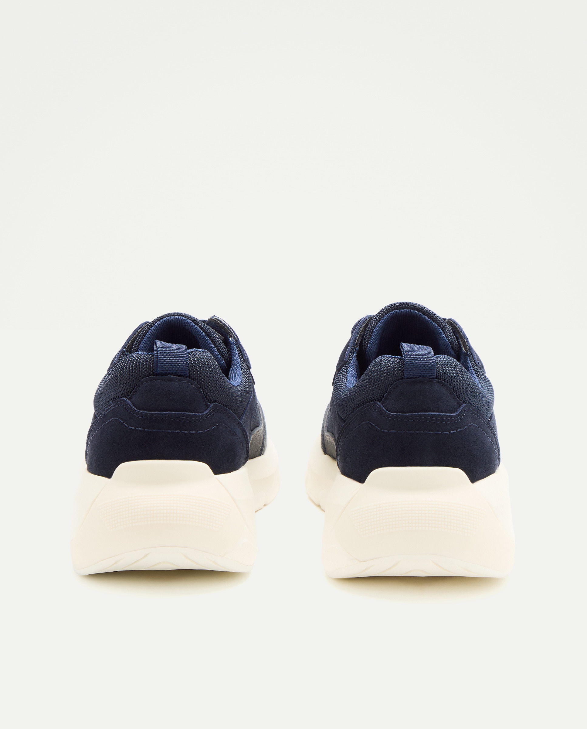 Deportivo cordones de hombre de serraje y nylon con piso ligero Azul marino-3