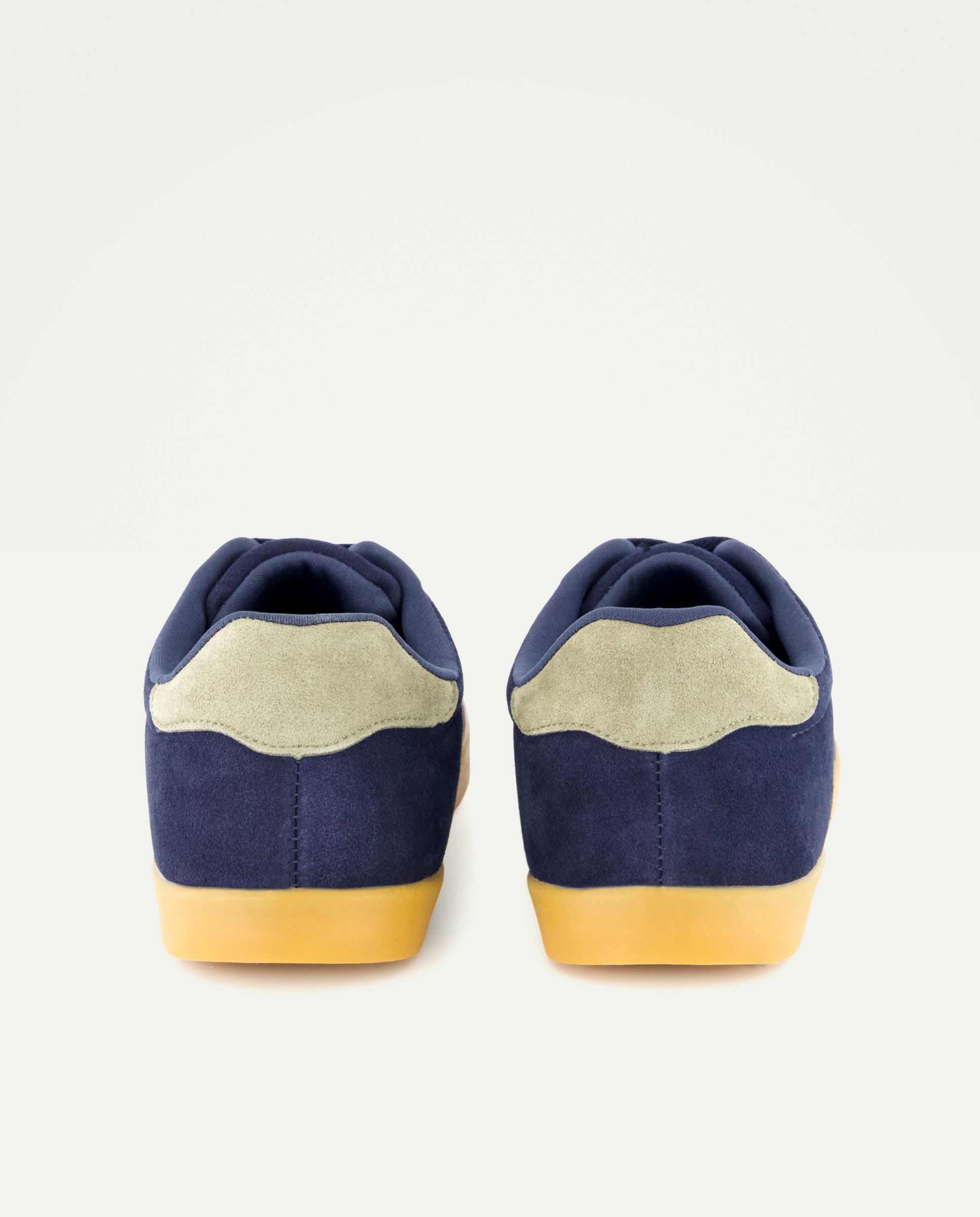 Deportivo cordones de hombre de serraje con piso de goma Azul marino-3