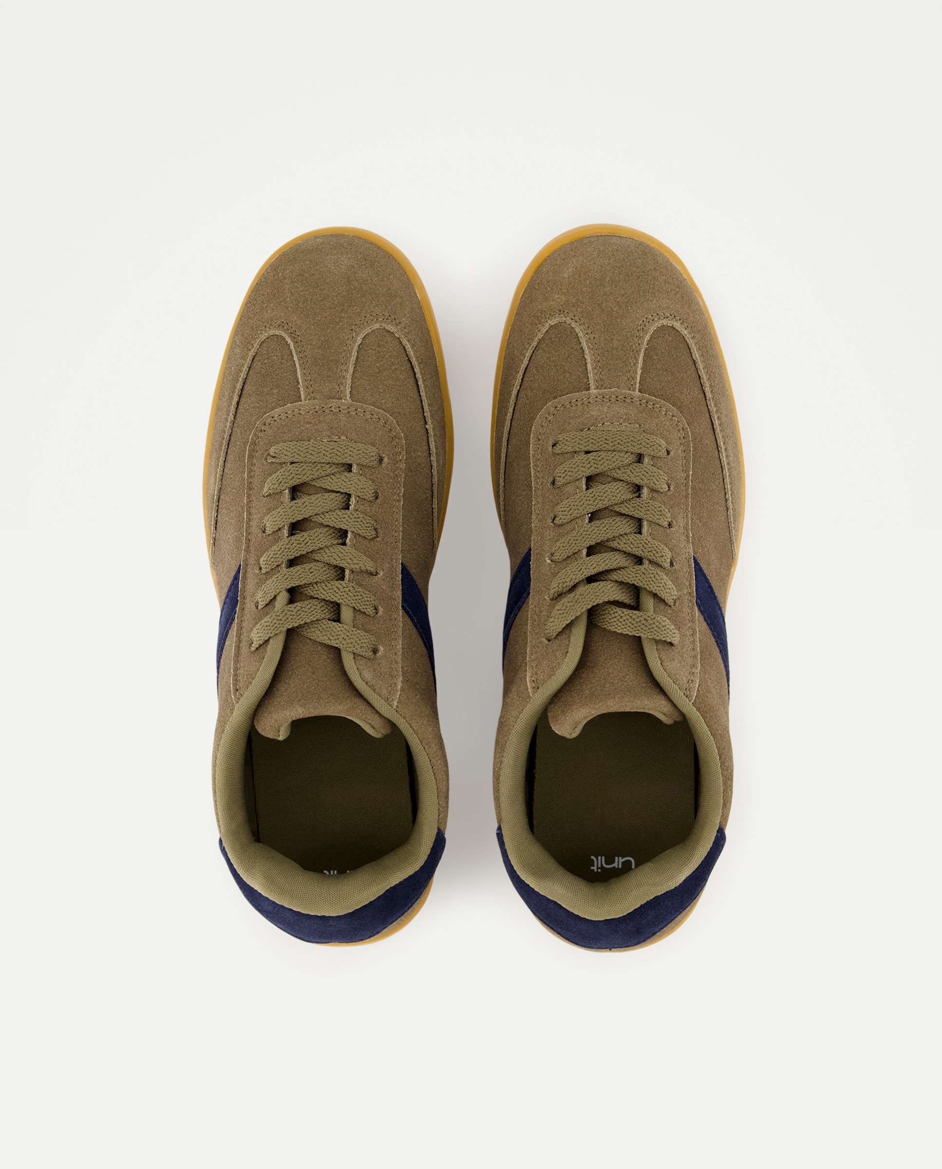 Deportivo cordones de hombre de serraje con piso de goma 520 Kaki-4