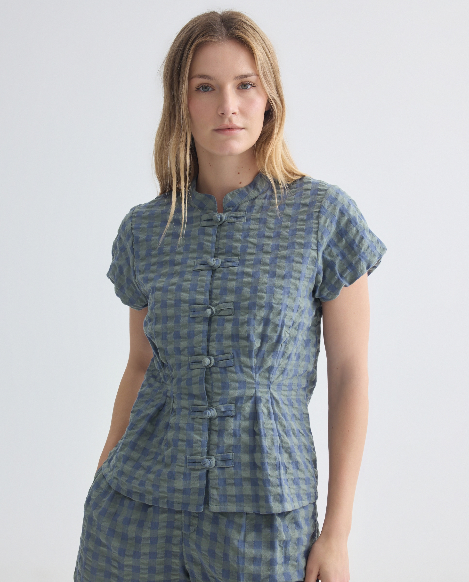 Imagen 0 de Blusa de mujer de cuadros total look