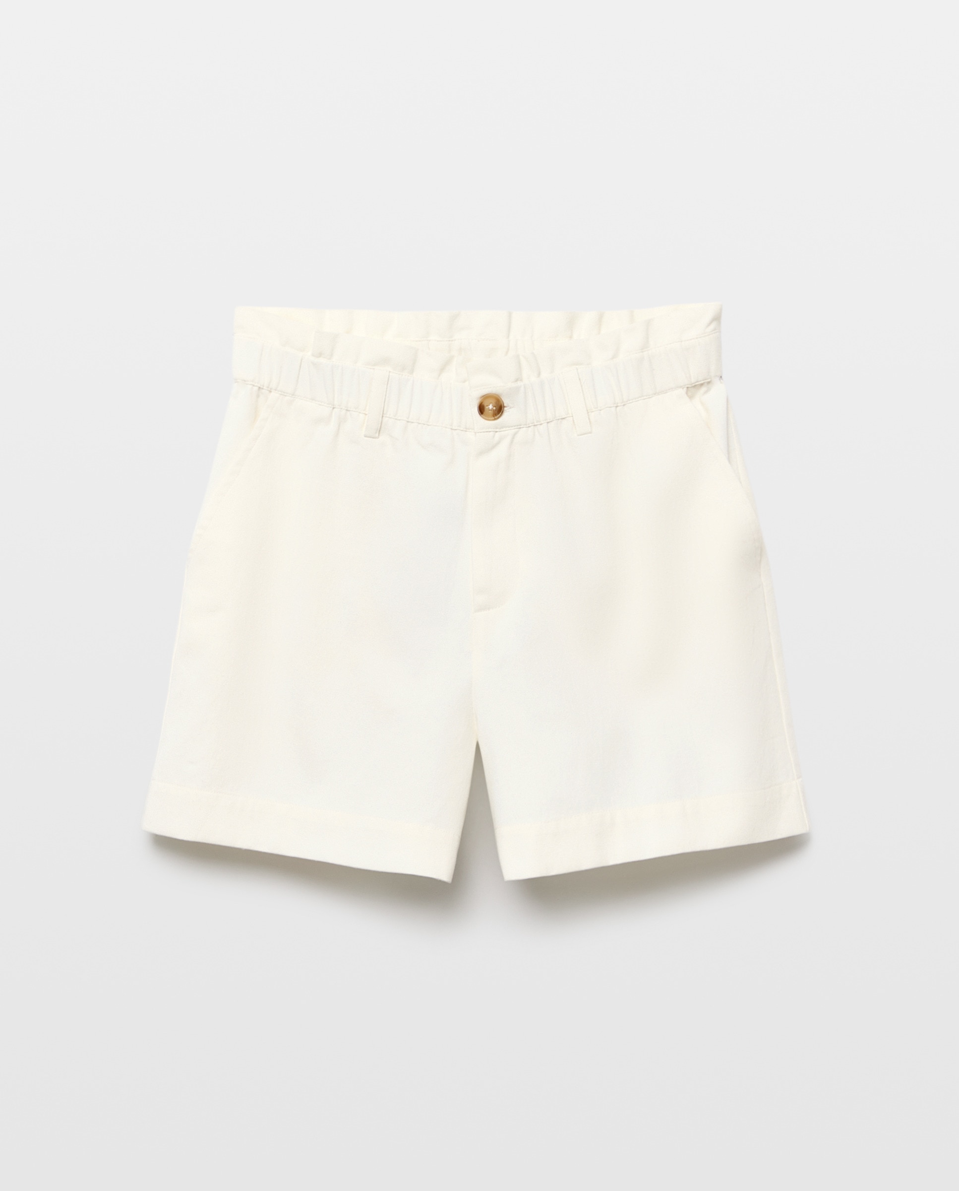 Shorts de mujer con cintura elástica 120 Crudo-4