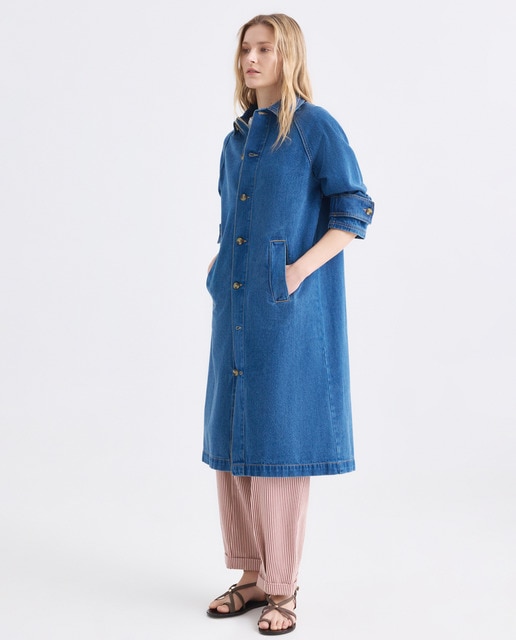 Imagen 0 de Chaqueta vaquera de mujer midi