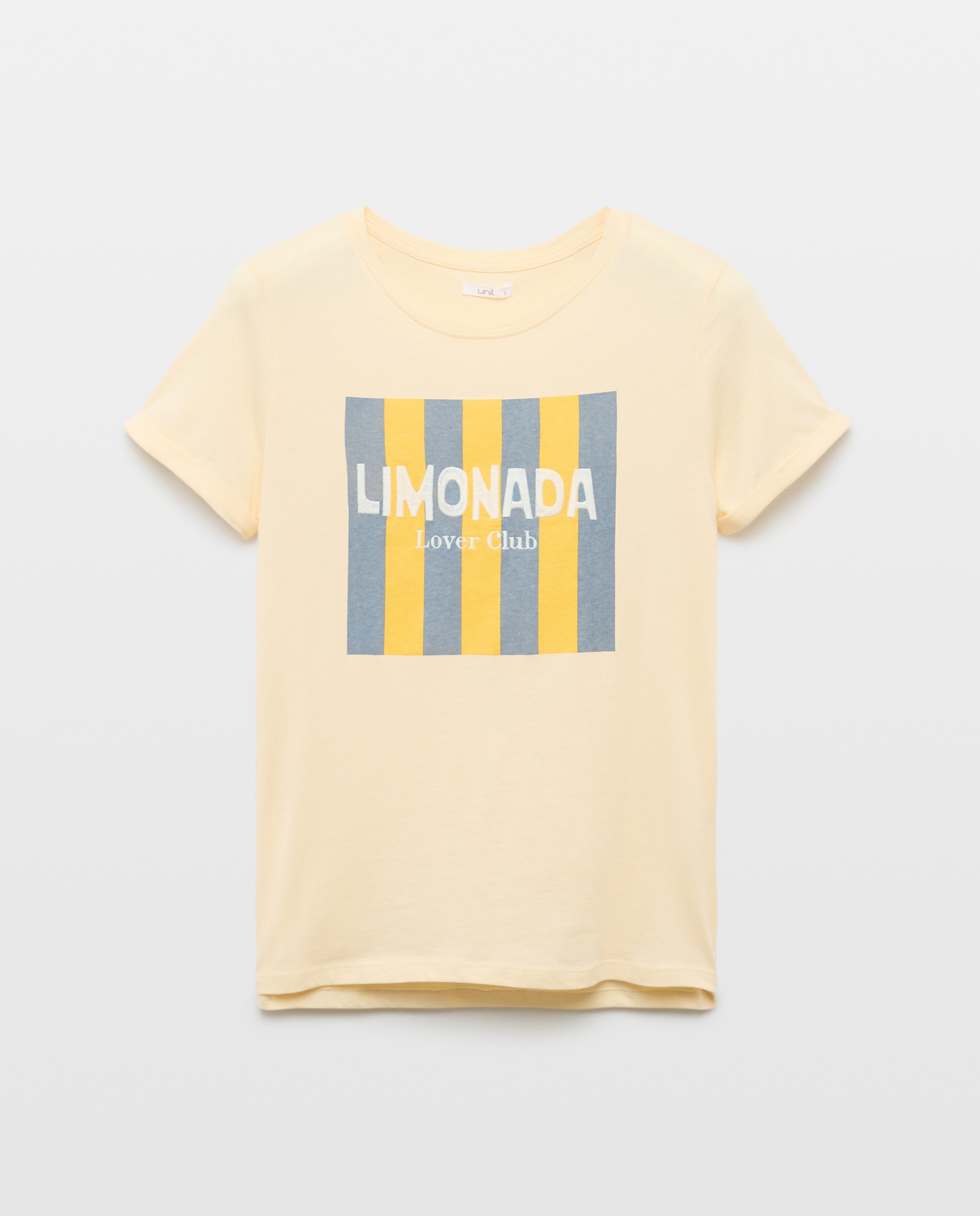 Camiseta de mujer cuello caja estampada bordados Multicolor-4