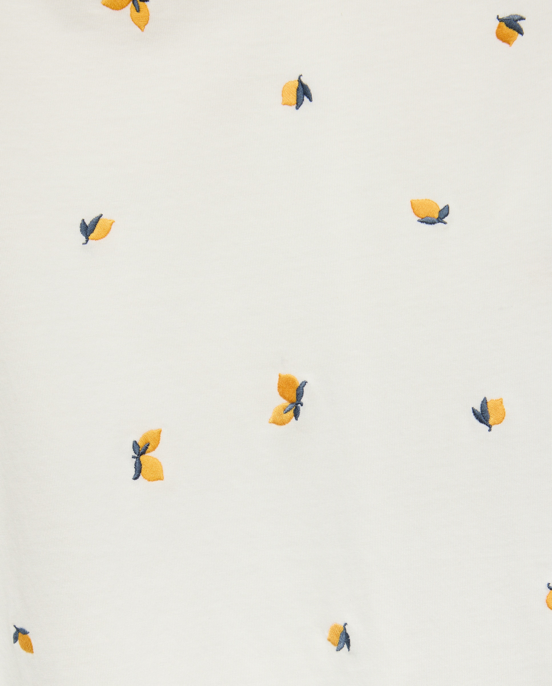 Camiseta de mujer cuello caja estampada bordados Blanco-5