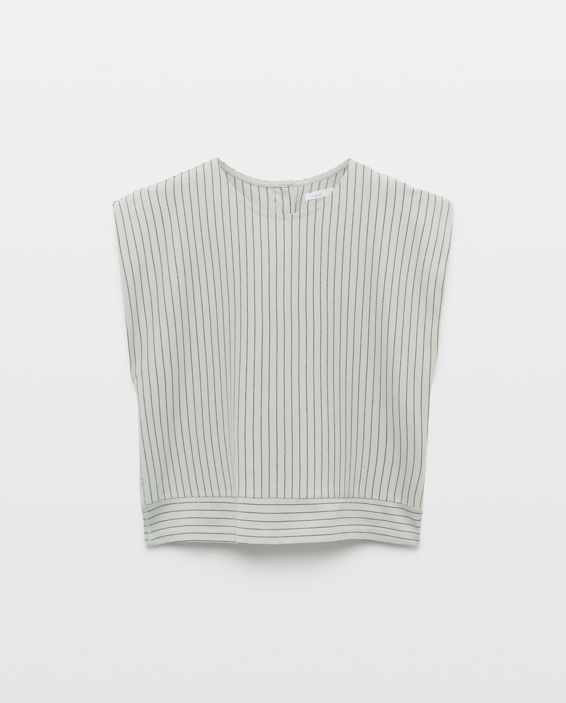 Camiseta de mujer cuello caja con espalda abotonada Verde-4