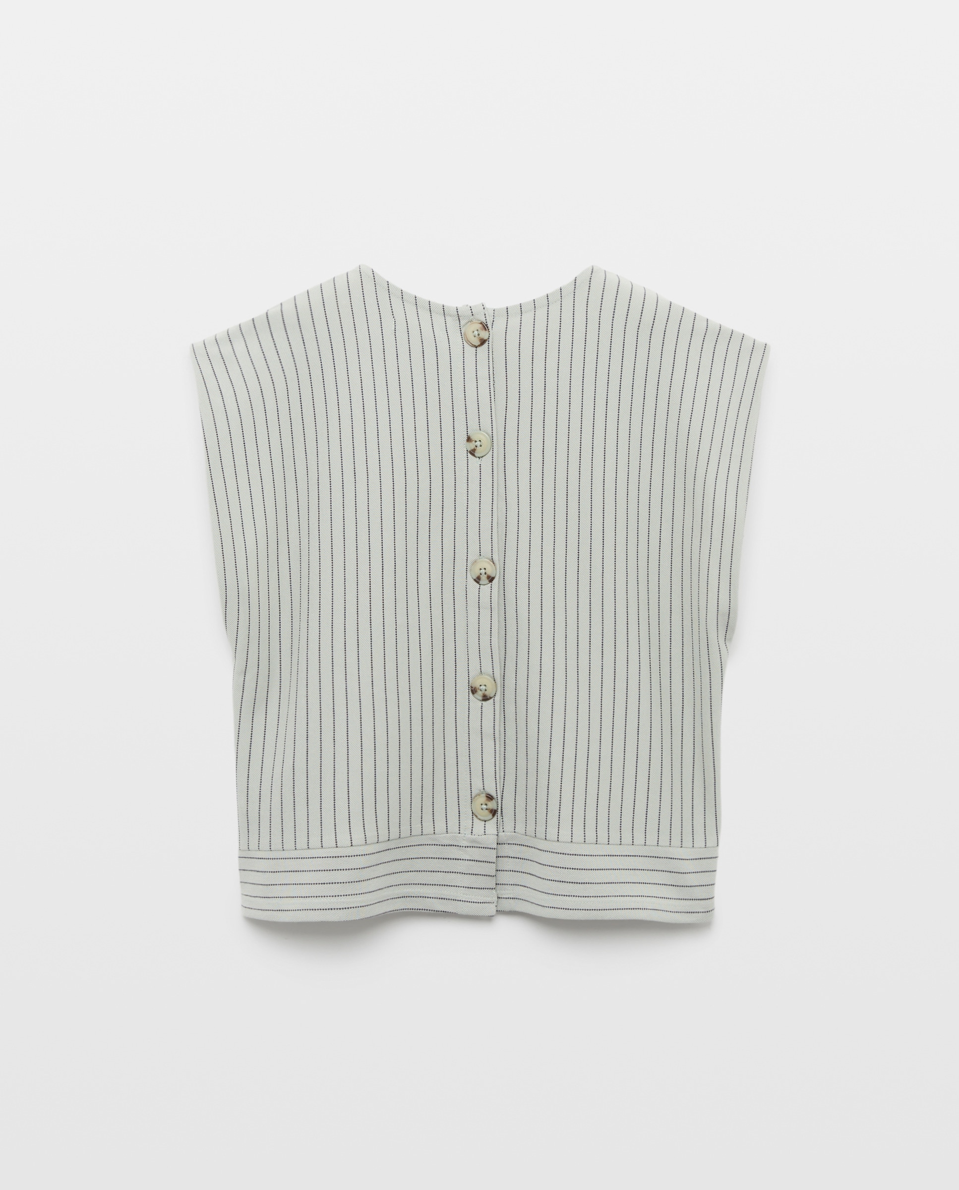 Camiseta de mujer cuello caja con espalda abotonada Verde-5