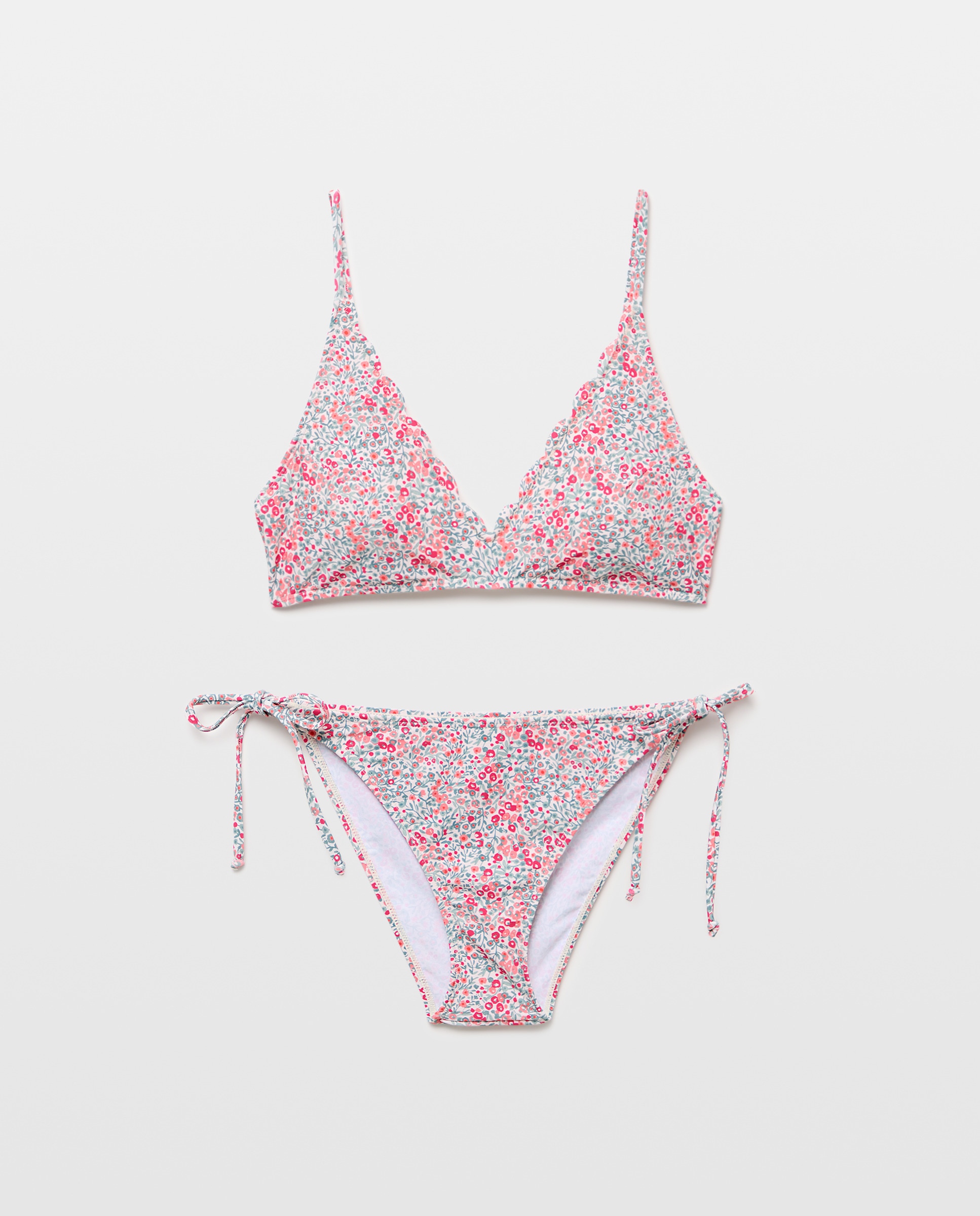 Bikini mujer ondas escote 240 Fucsia-3