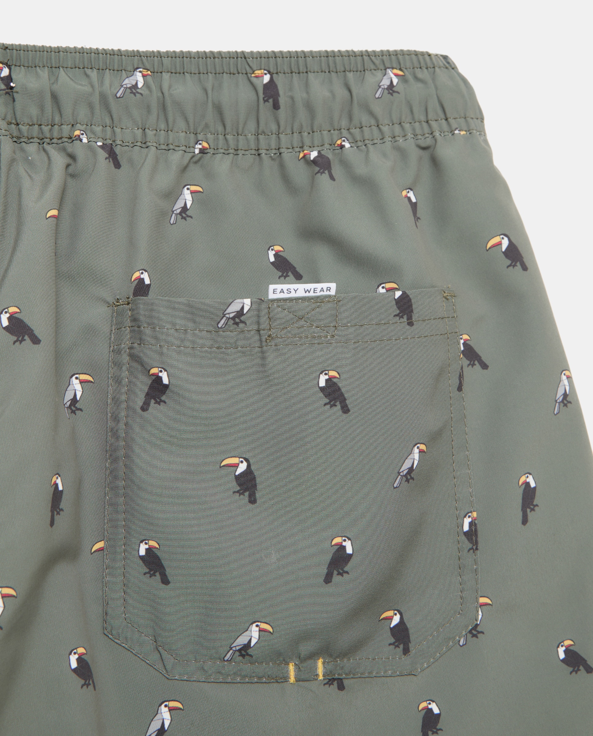 Calções de banho com estampado Verde-4