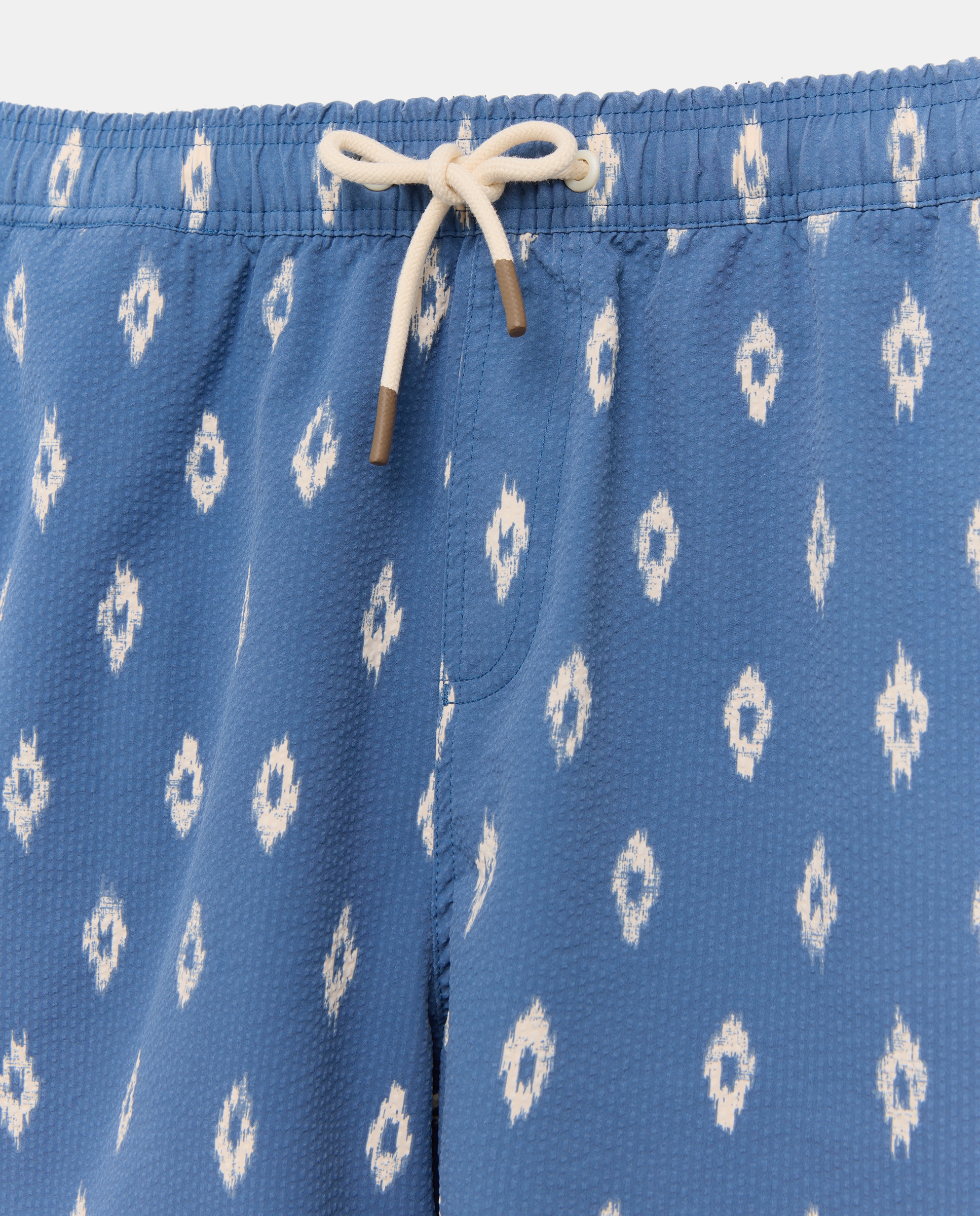 Calções de Banho de Seersucker com Estampado Azul-marinho-5