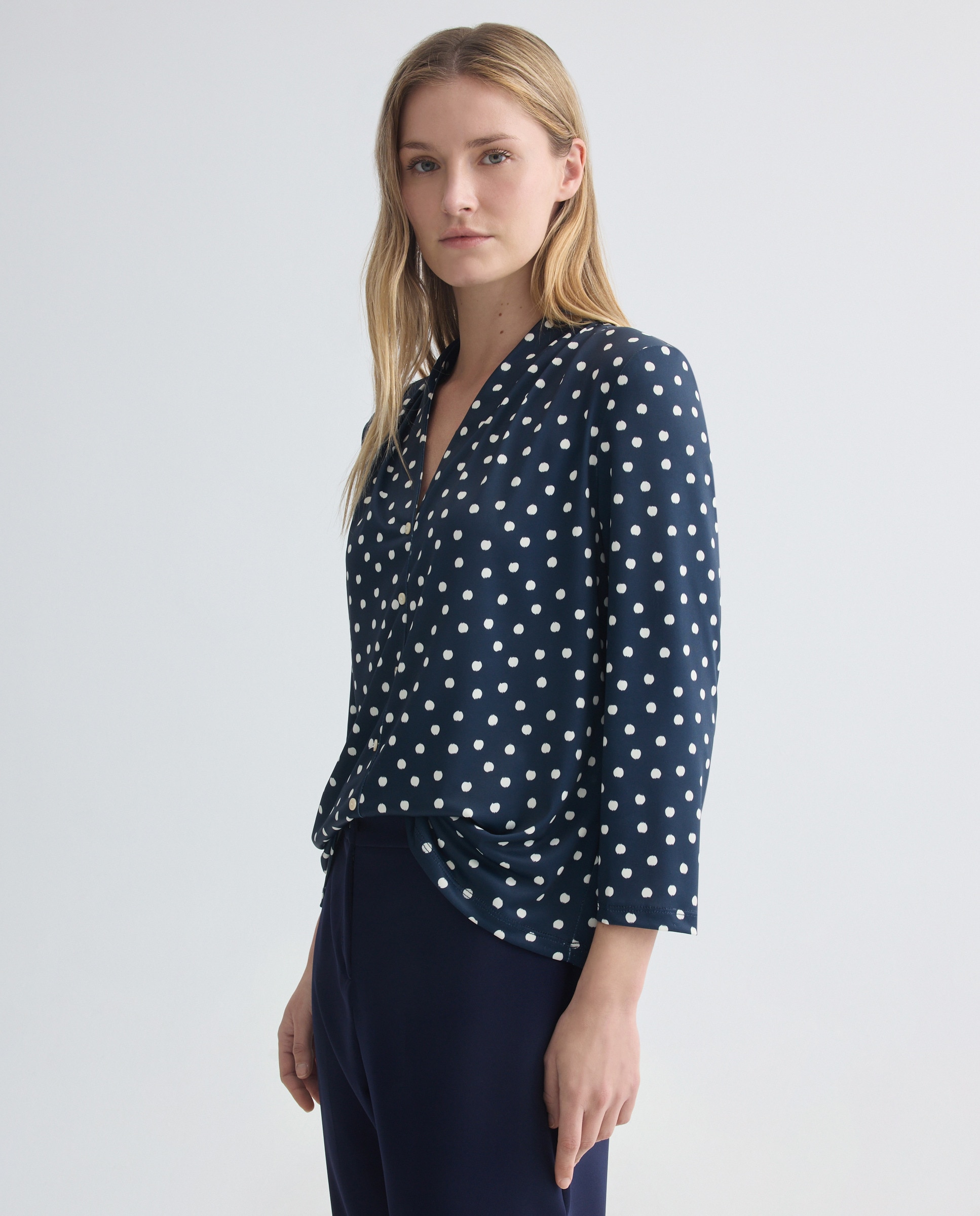 Imagem 0 de Blusa estampada de mulher com manga 3/4