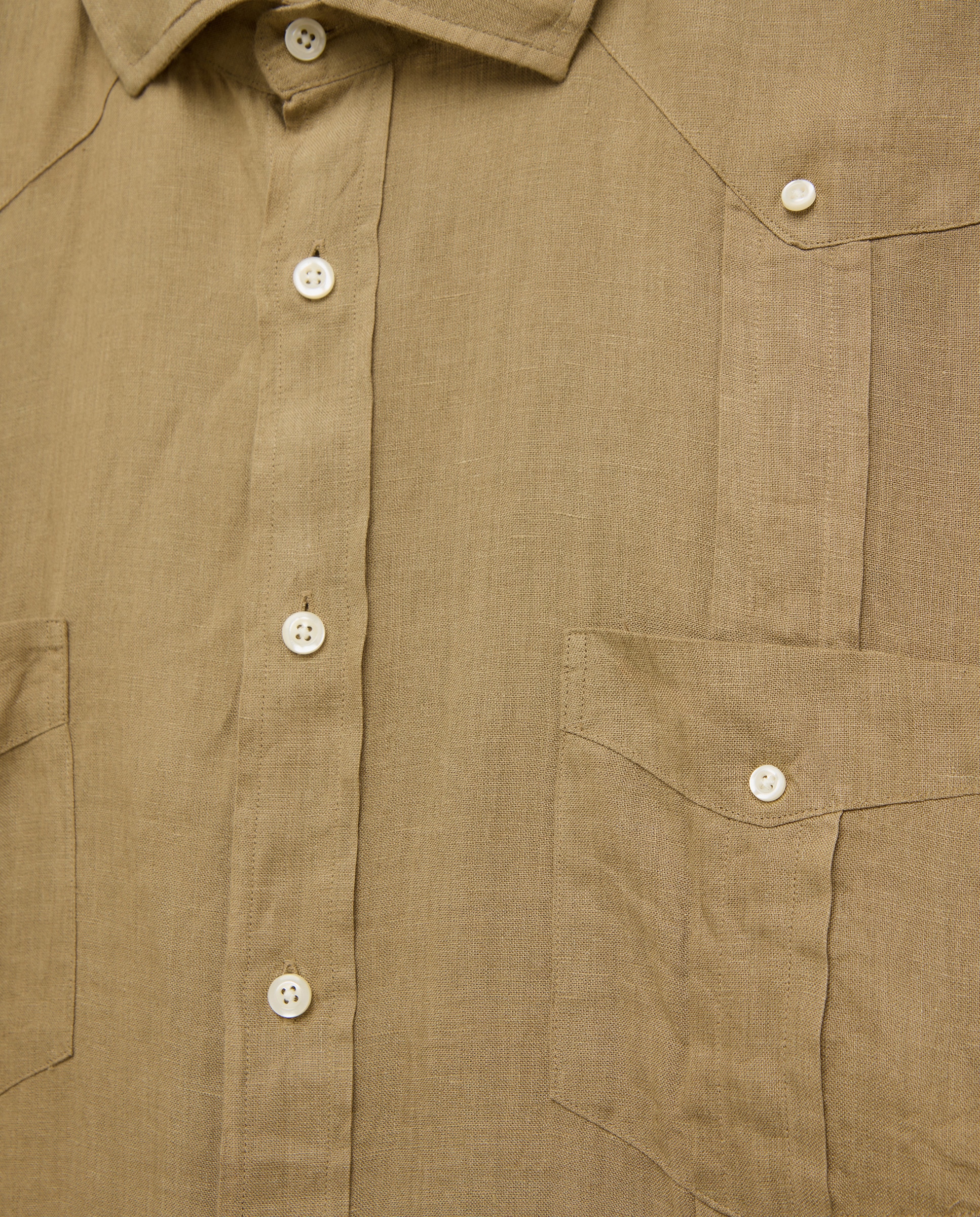 Camisa Guayabera de Linho Amarelo-5