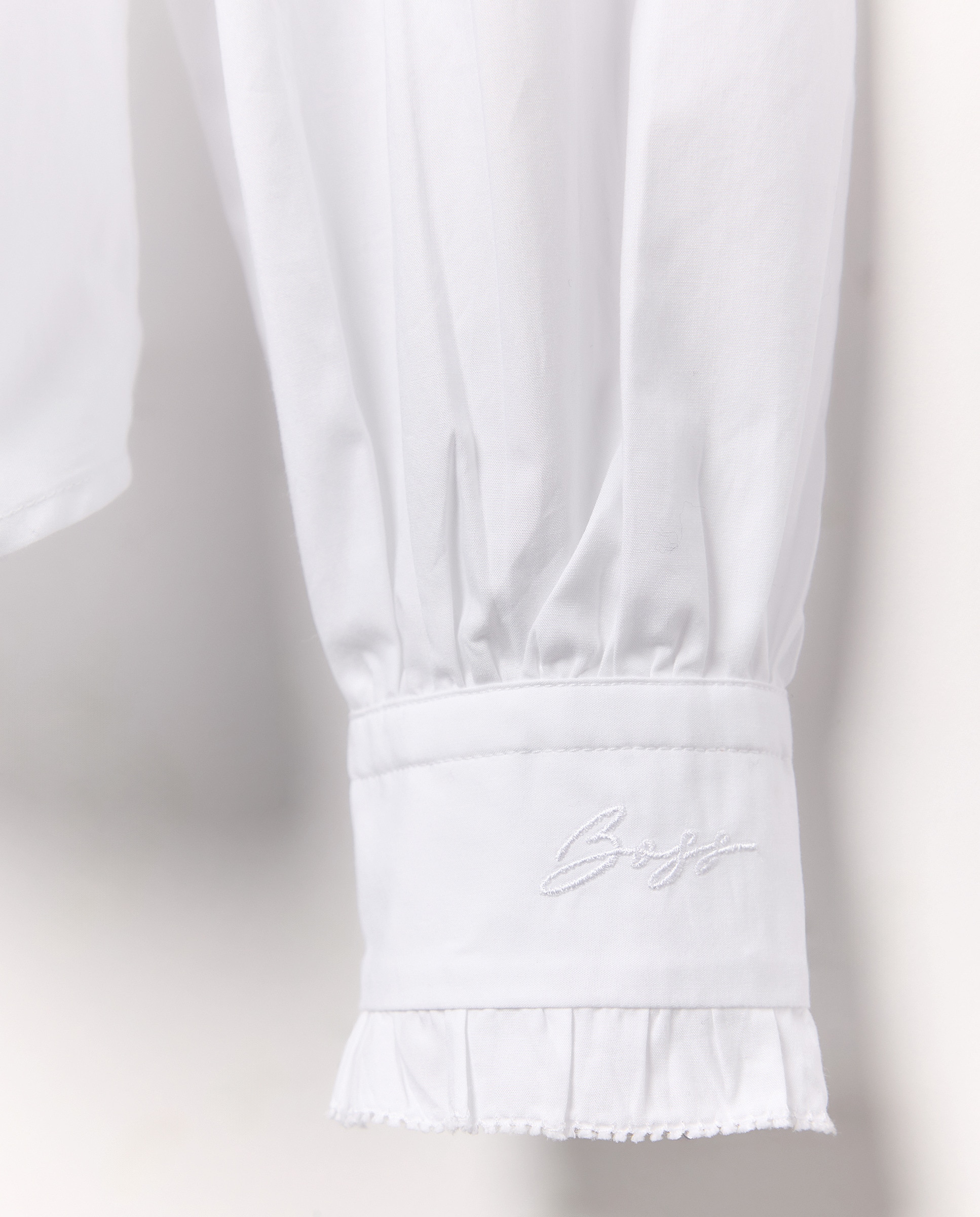 Camisa Regular com Manga Comprida Branco-6