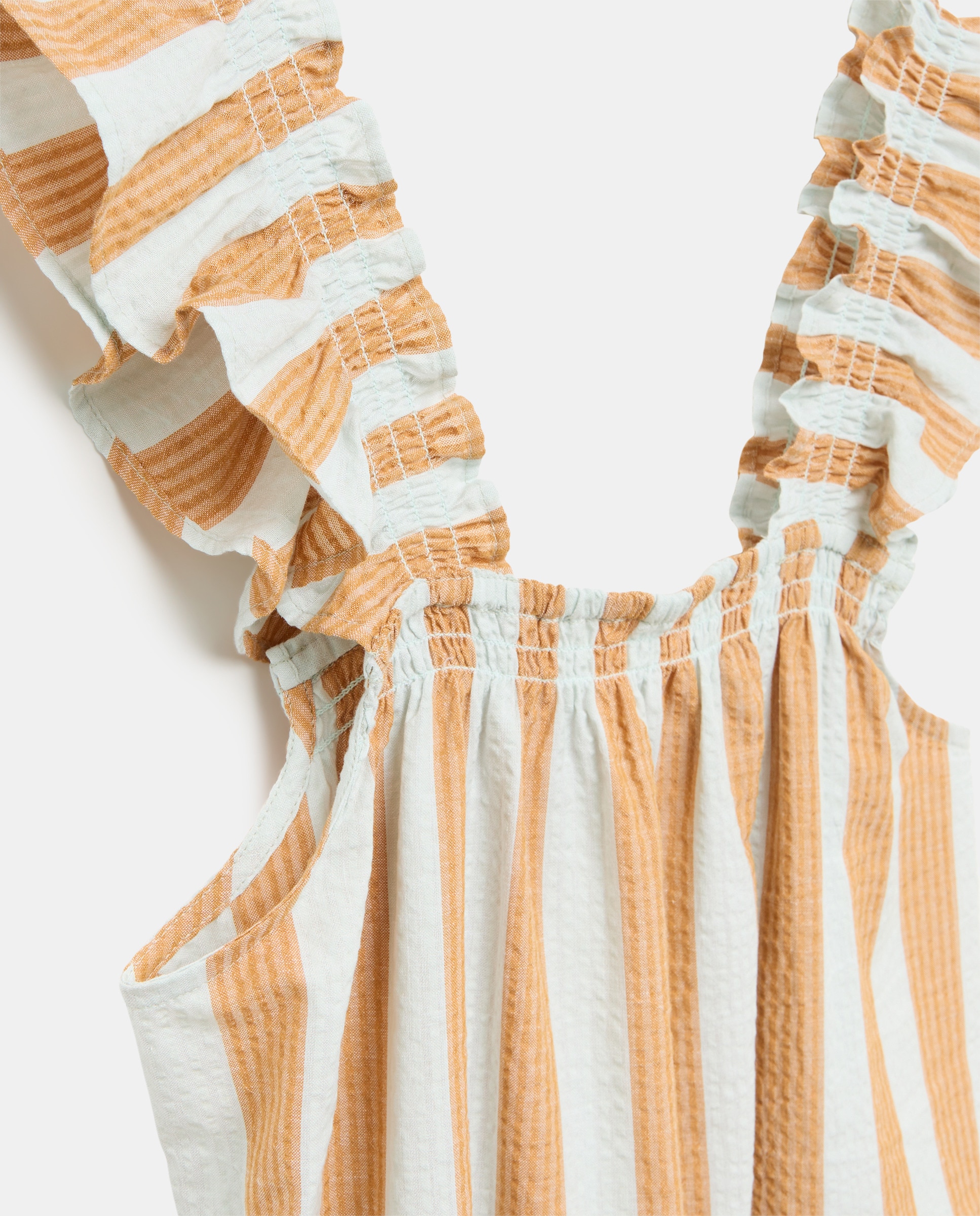 Camisón mujer algodón seersucker tirantes 450 Turquesa-4