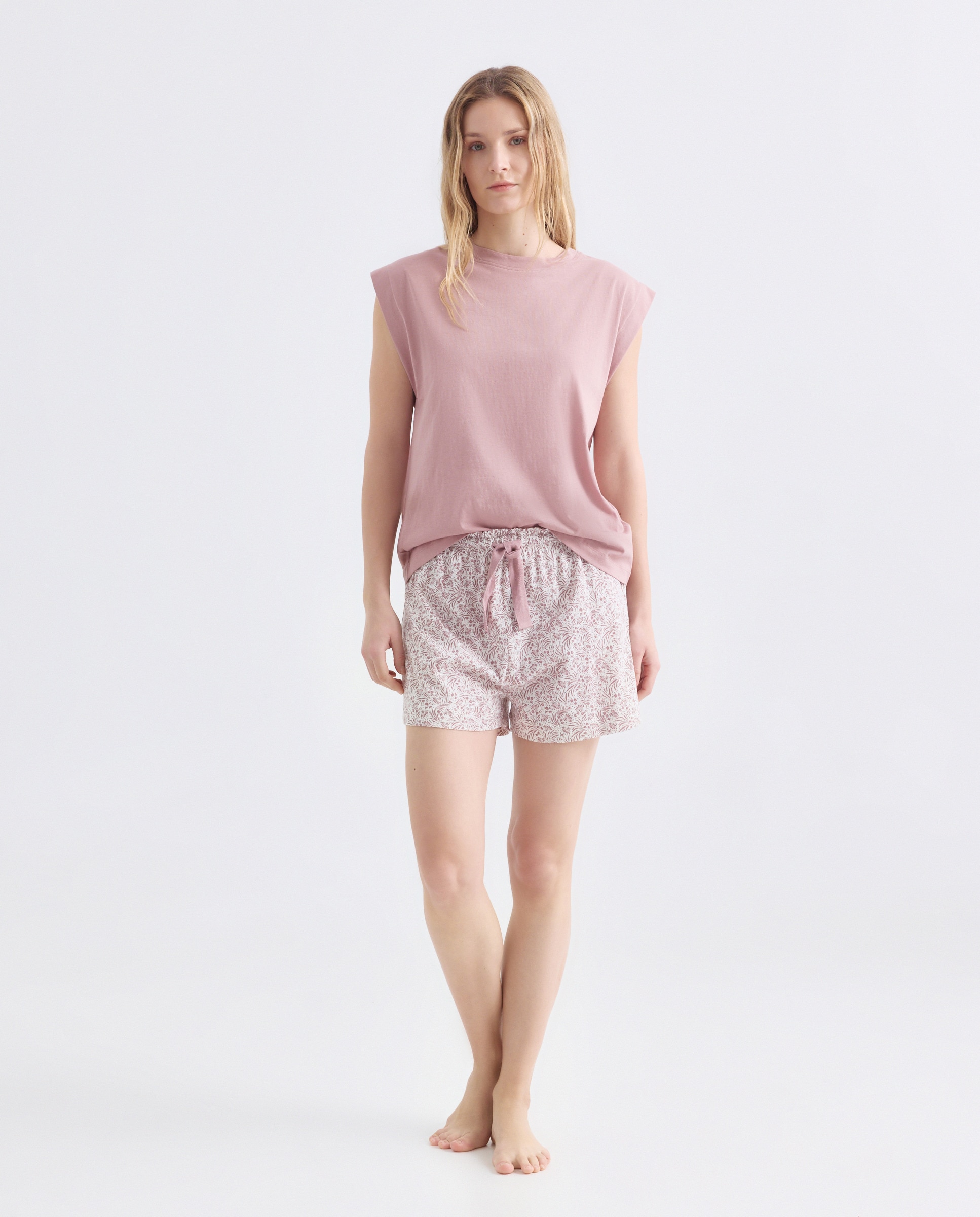 Imagen 0 de Pijama mujer corto algodón estampado