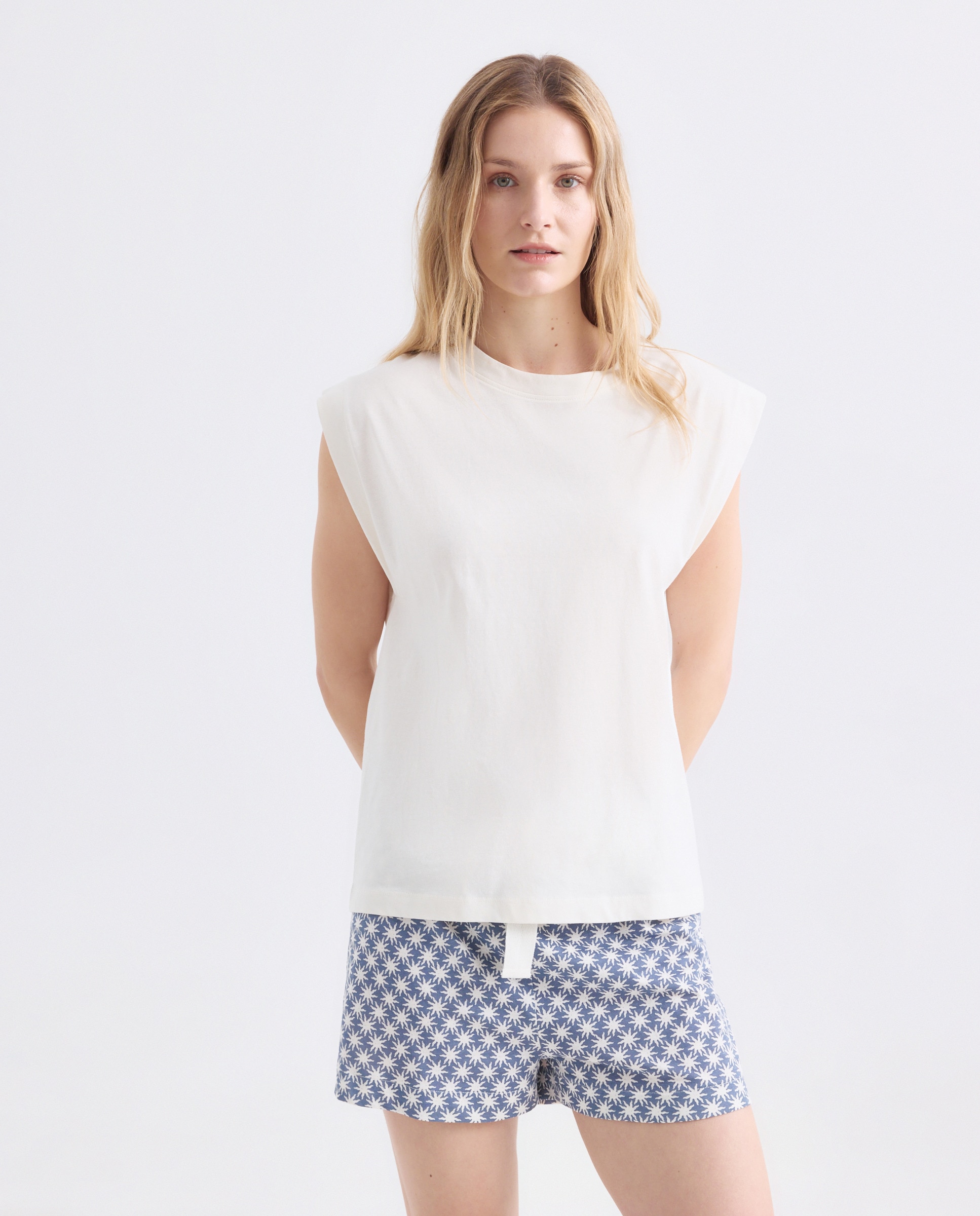 Imagen 0 de Pijama mujer corto algodón estampado