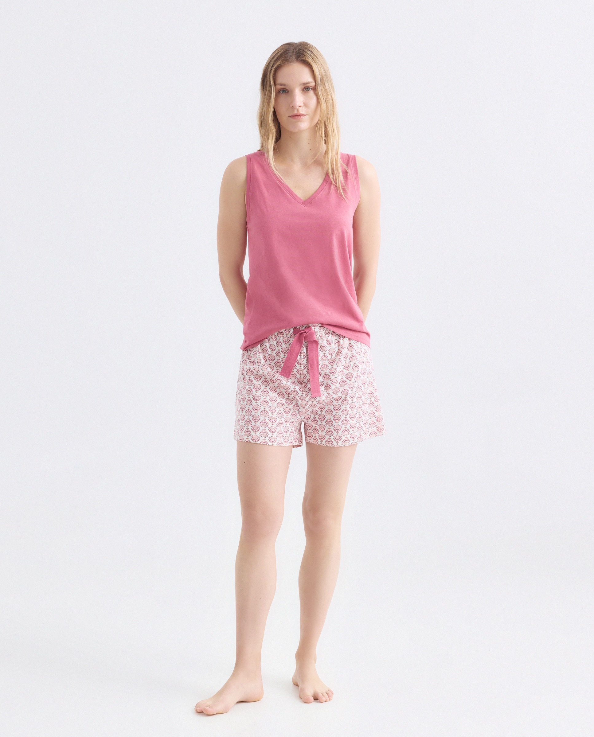 Imagen 0 de Pijama mujer corto algodón estampado