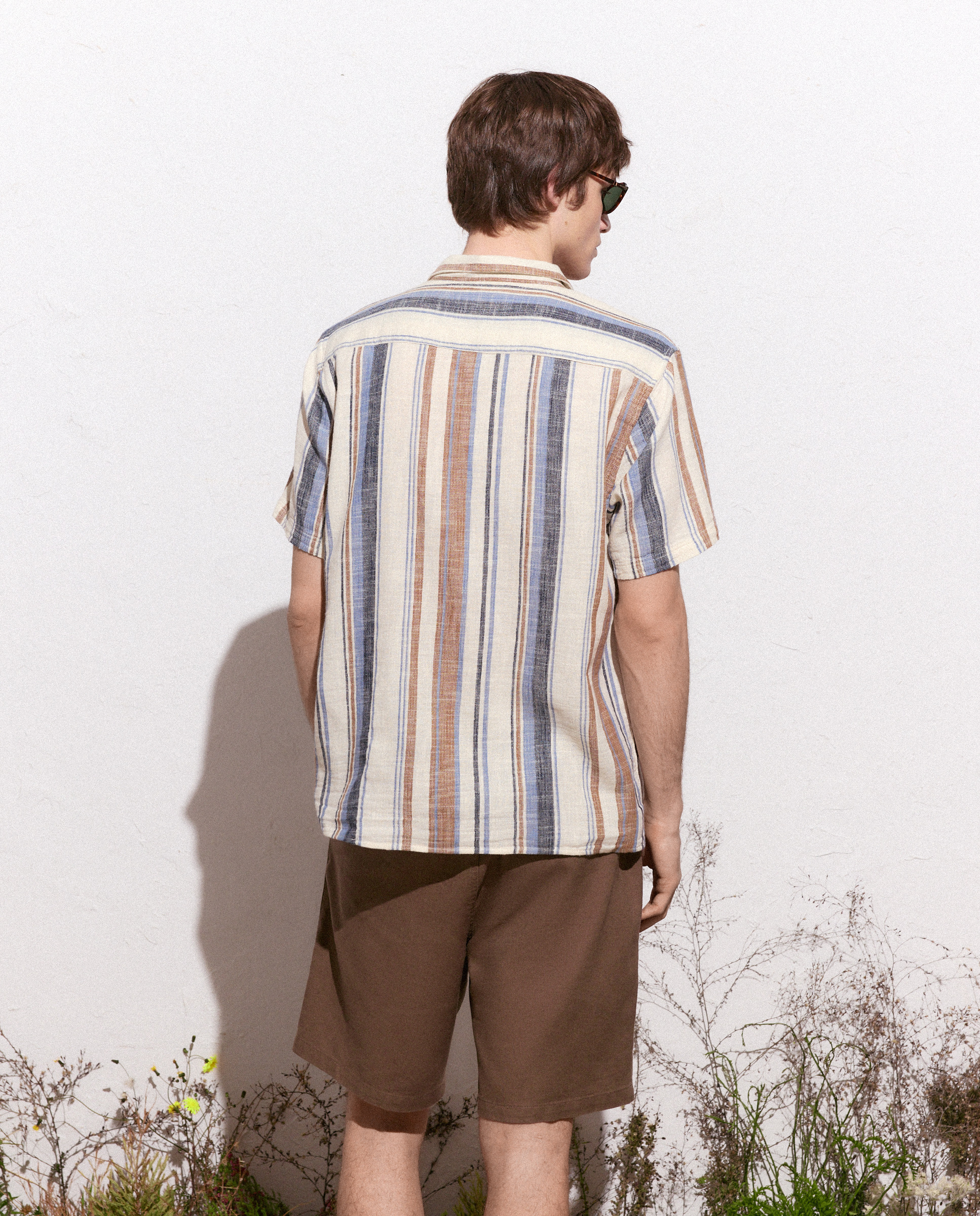 Camisa de Manga Curta Azul-3