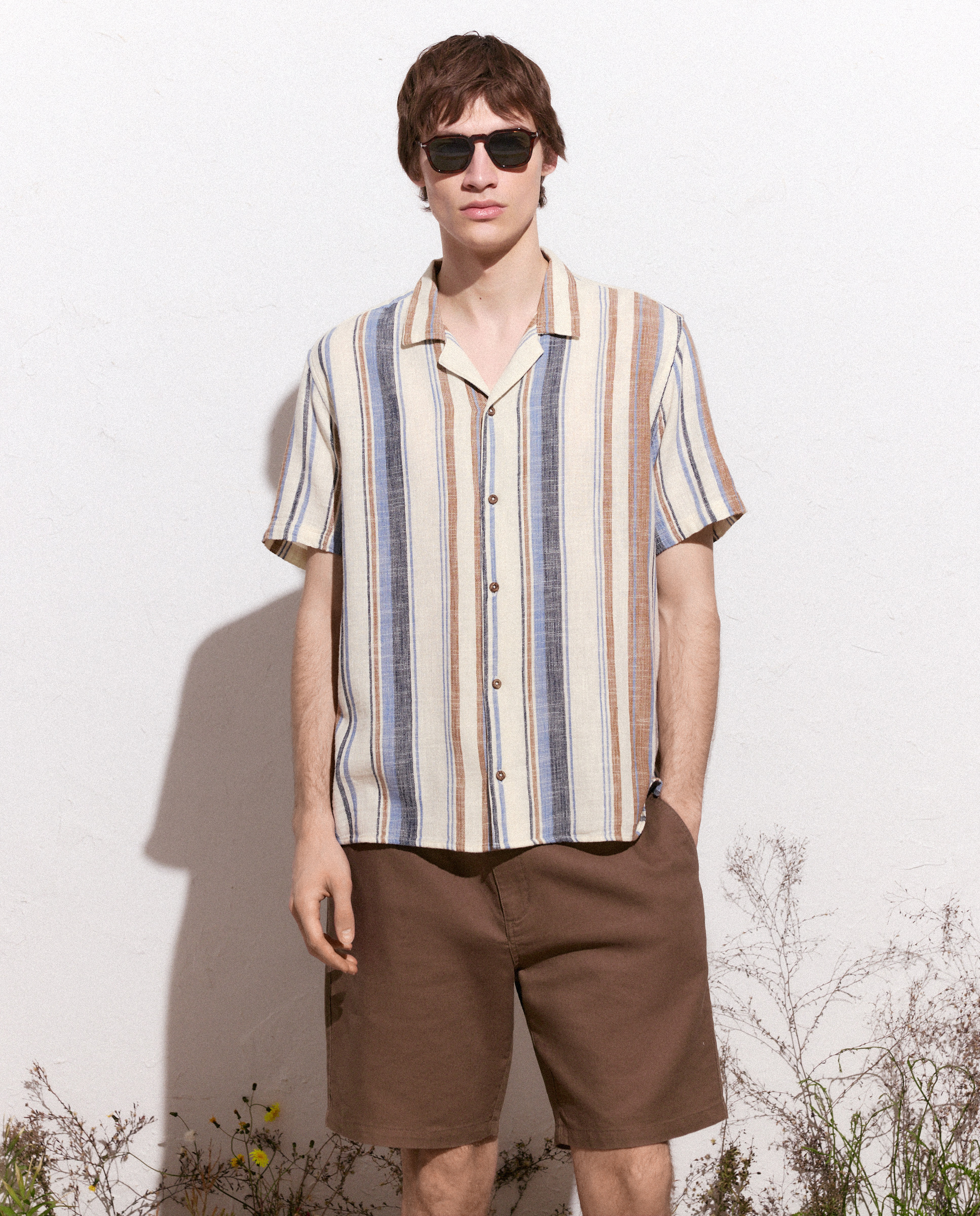 Camisa de Manga Curta Azul-2