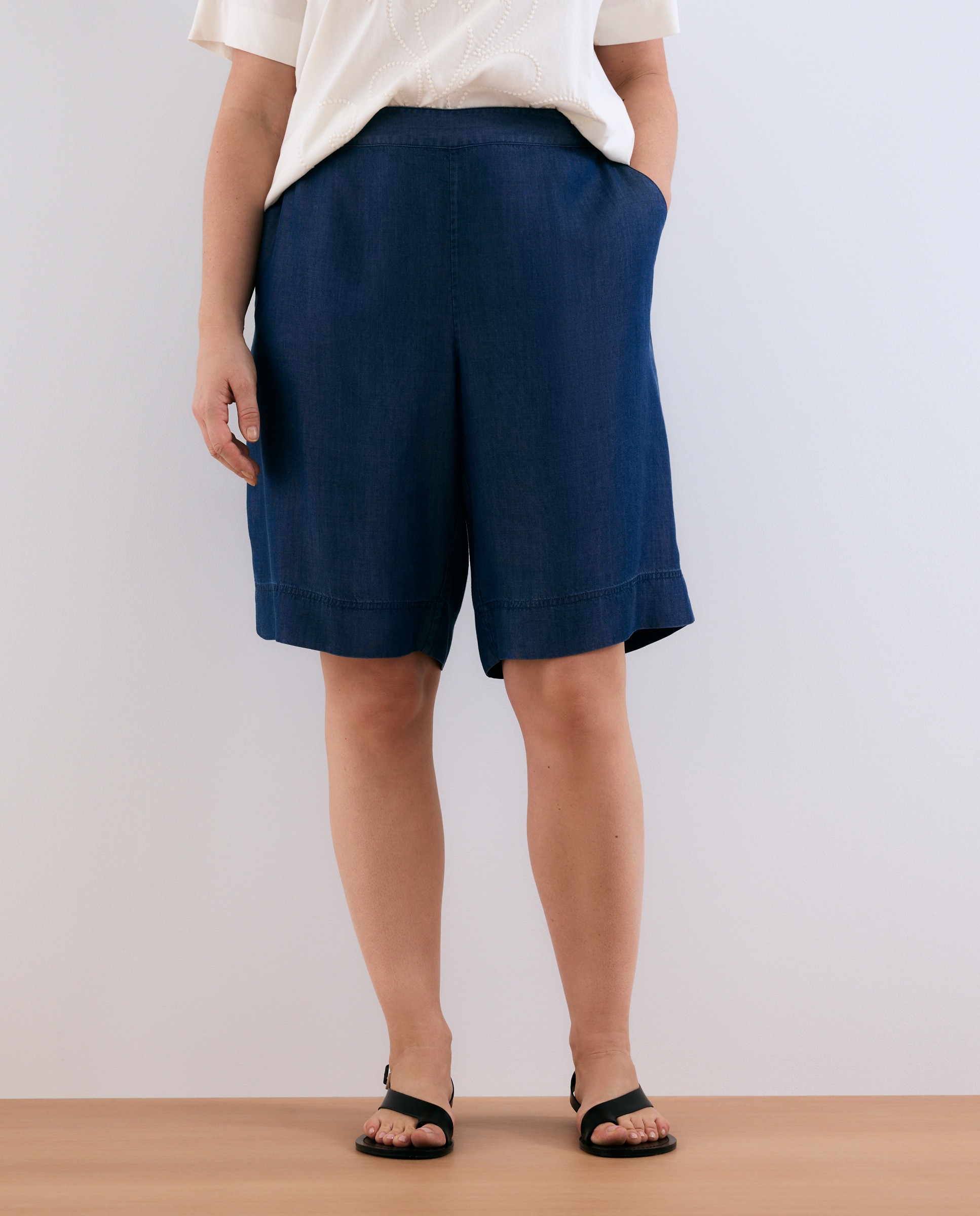 Bermudas de Lyocell 400 Azul-2