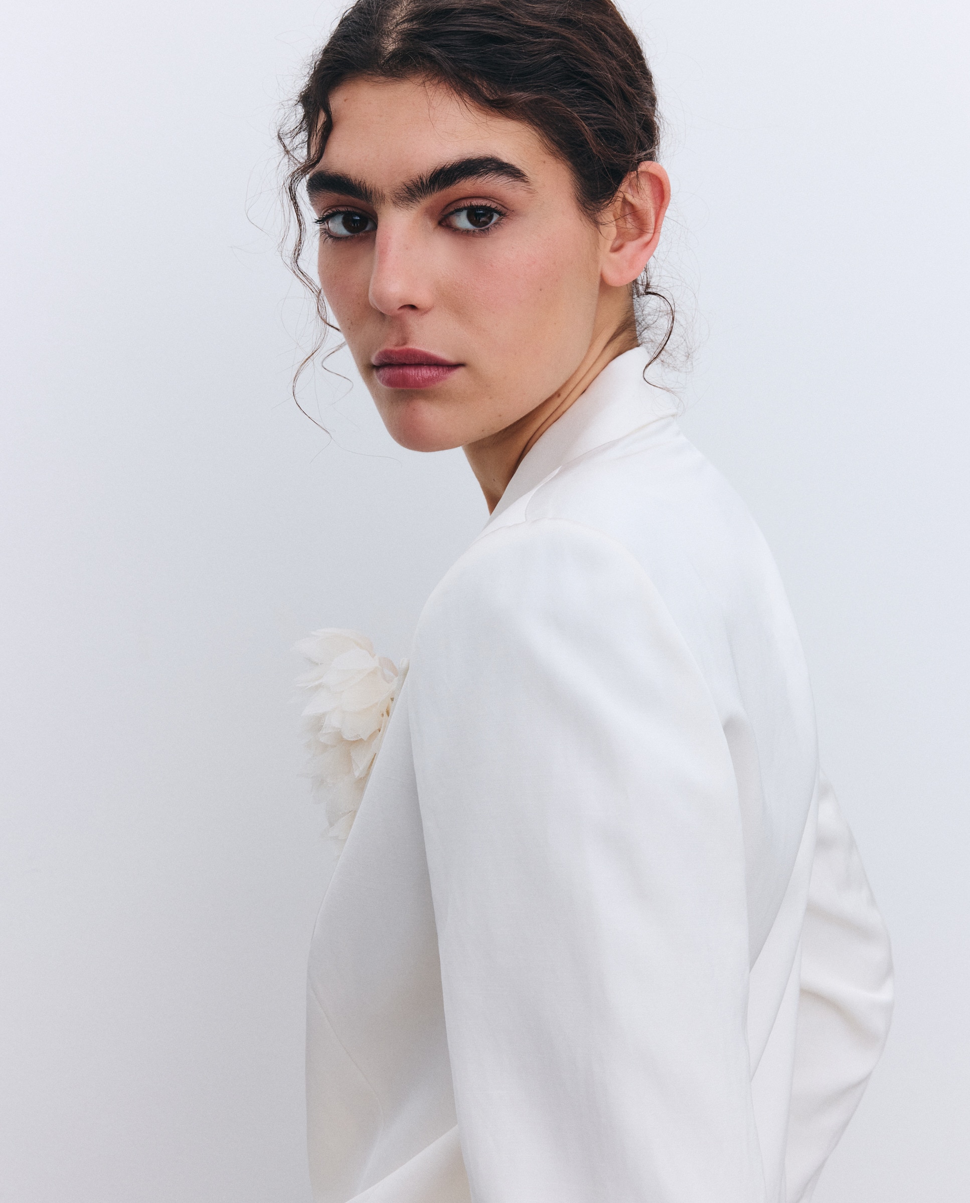 Imagem 0 de Blazer de Fato Acetinado com Estampado Floral