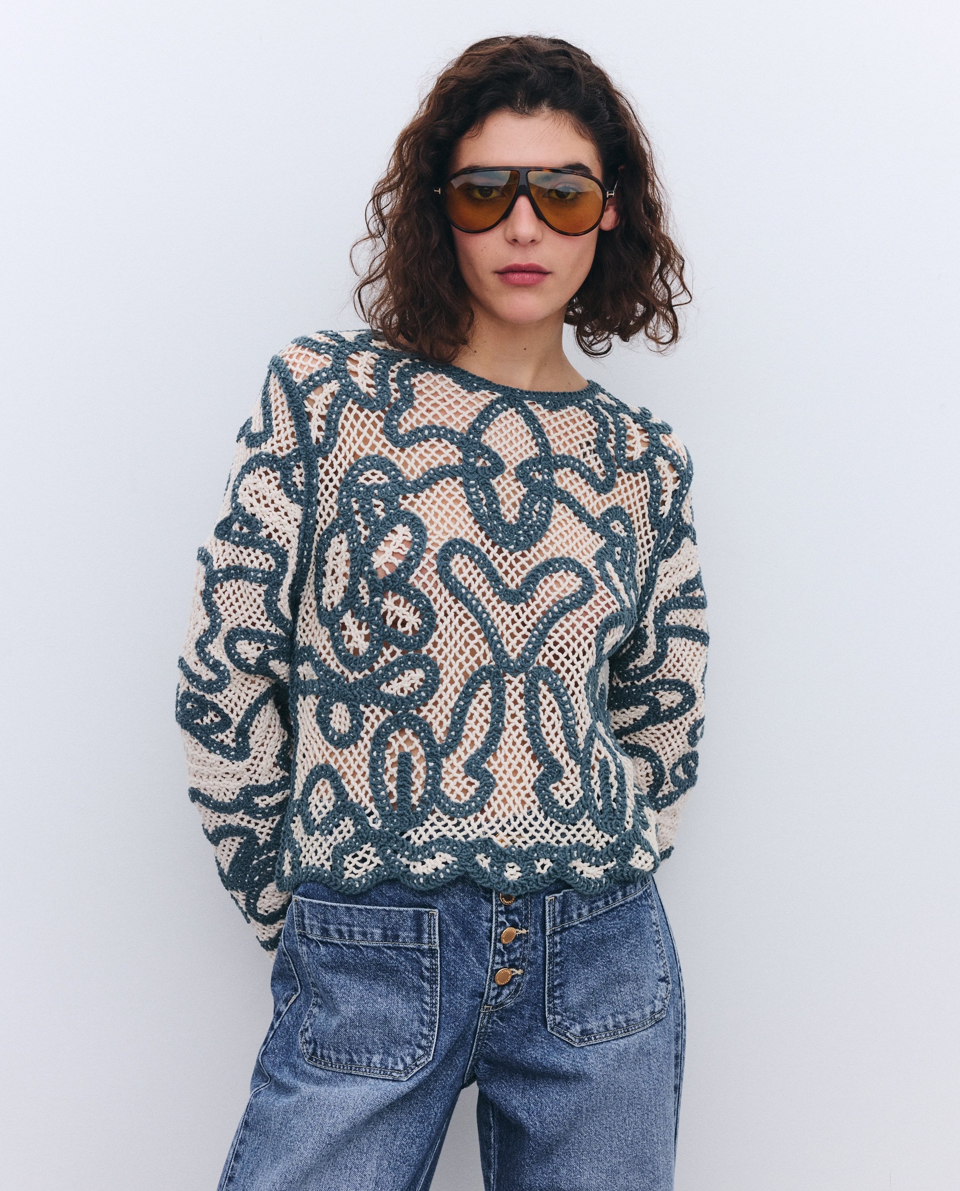 Imagem 0 de Camisola de Malha de Crochet