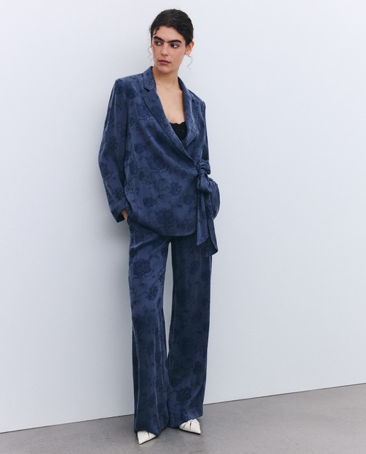 Imagem 0 de Calças de Fato Jacquard