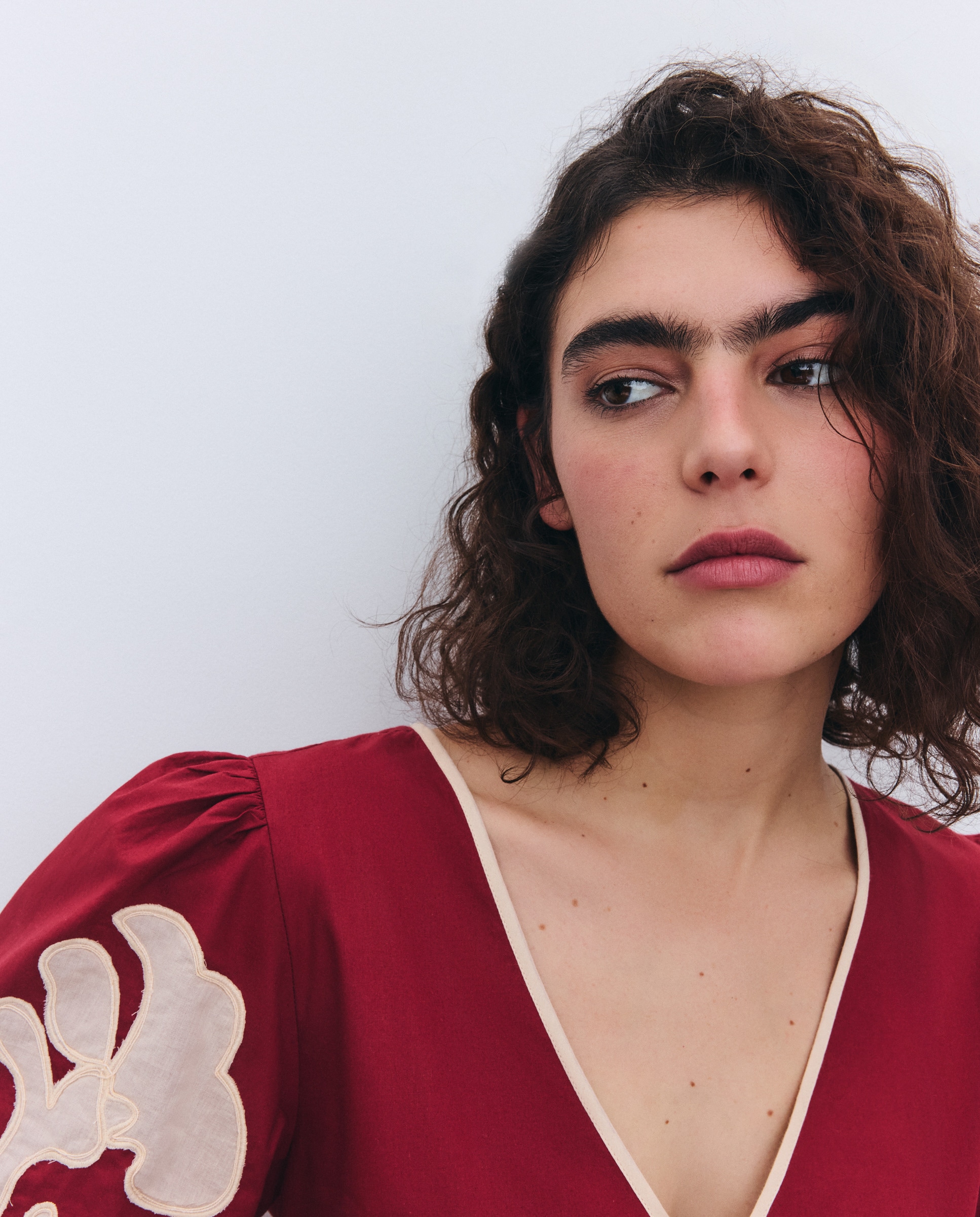 Vestido com Estampado Posicional Ameixa-4