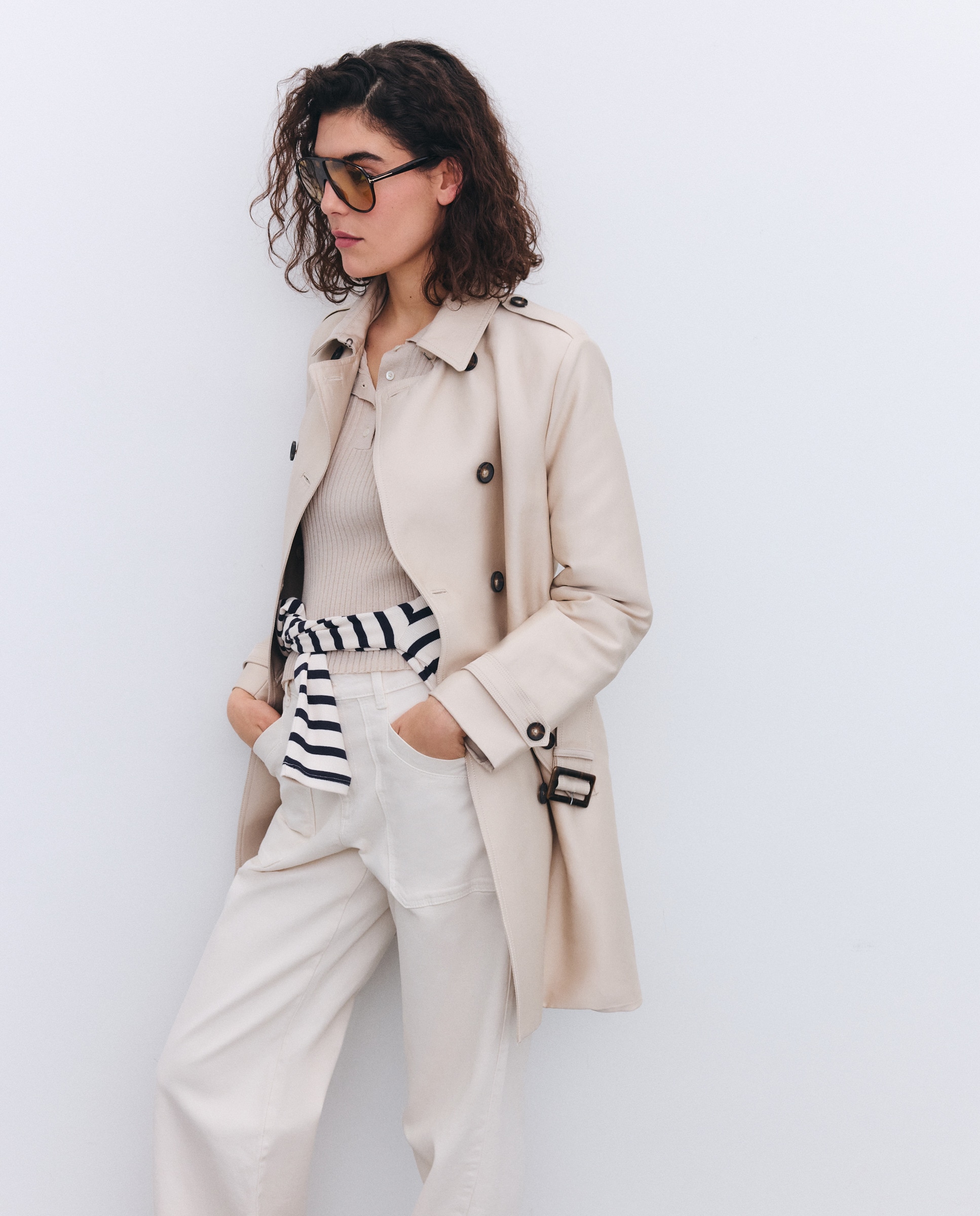 Canadiana Clássica com Cinto Bege-2