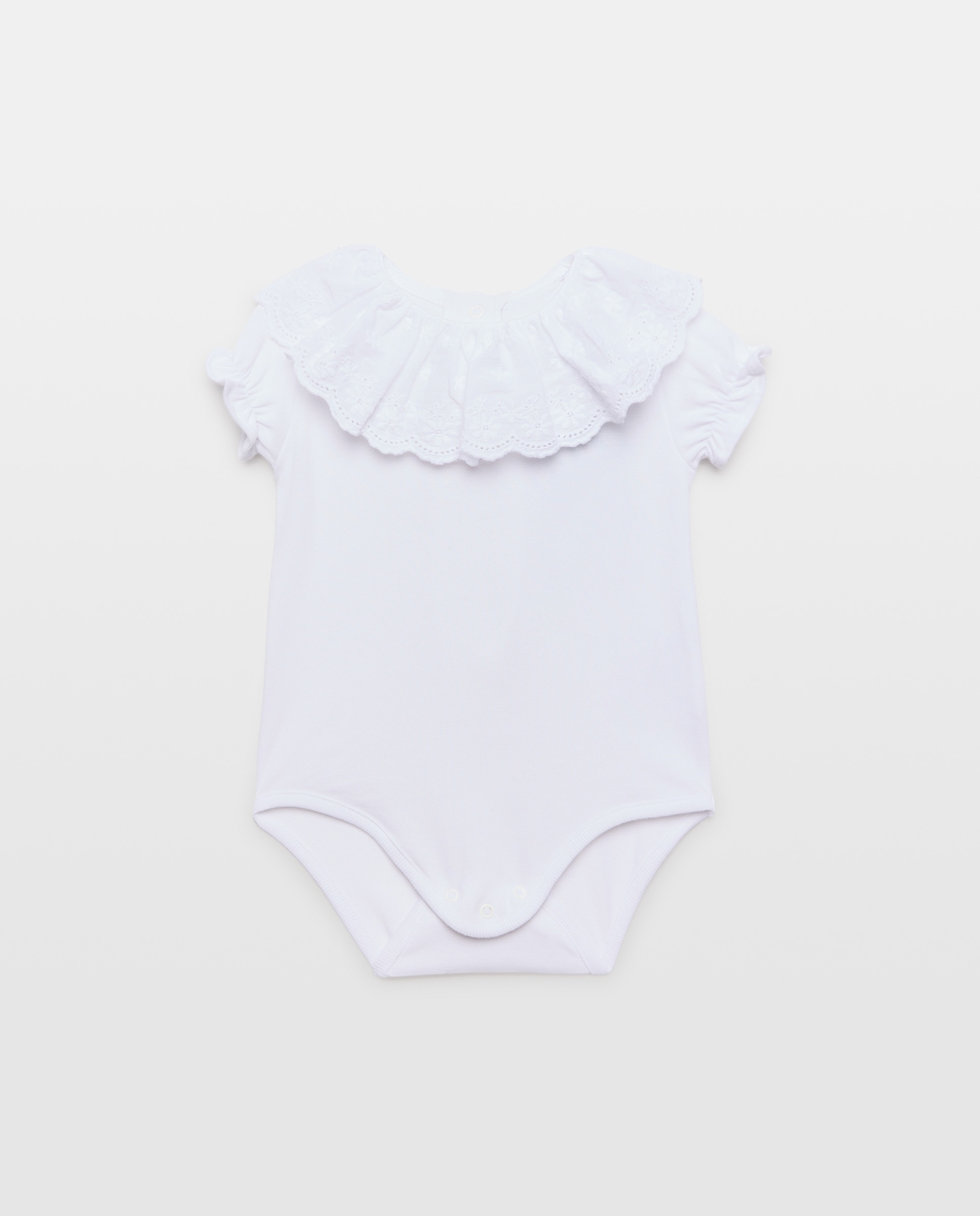 Imagem 0 de Body de Bebé com Babete Médio e Bordado Floral
