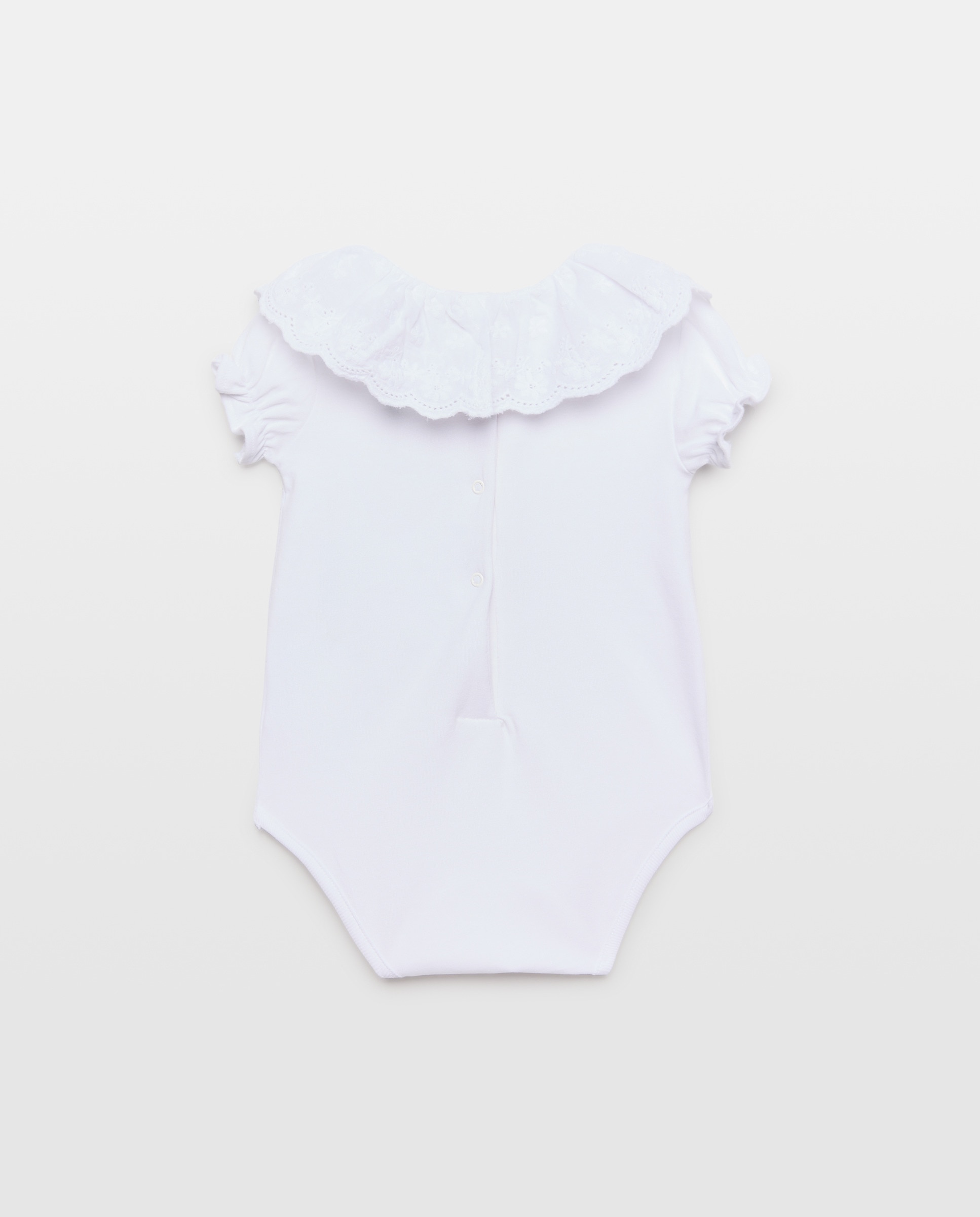 Body de Bebé com Babete Médio e Bordado Floral Coconut El Corte Inglés Branco-2