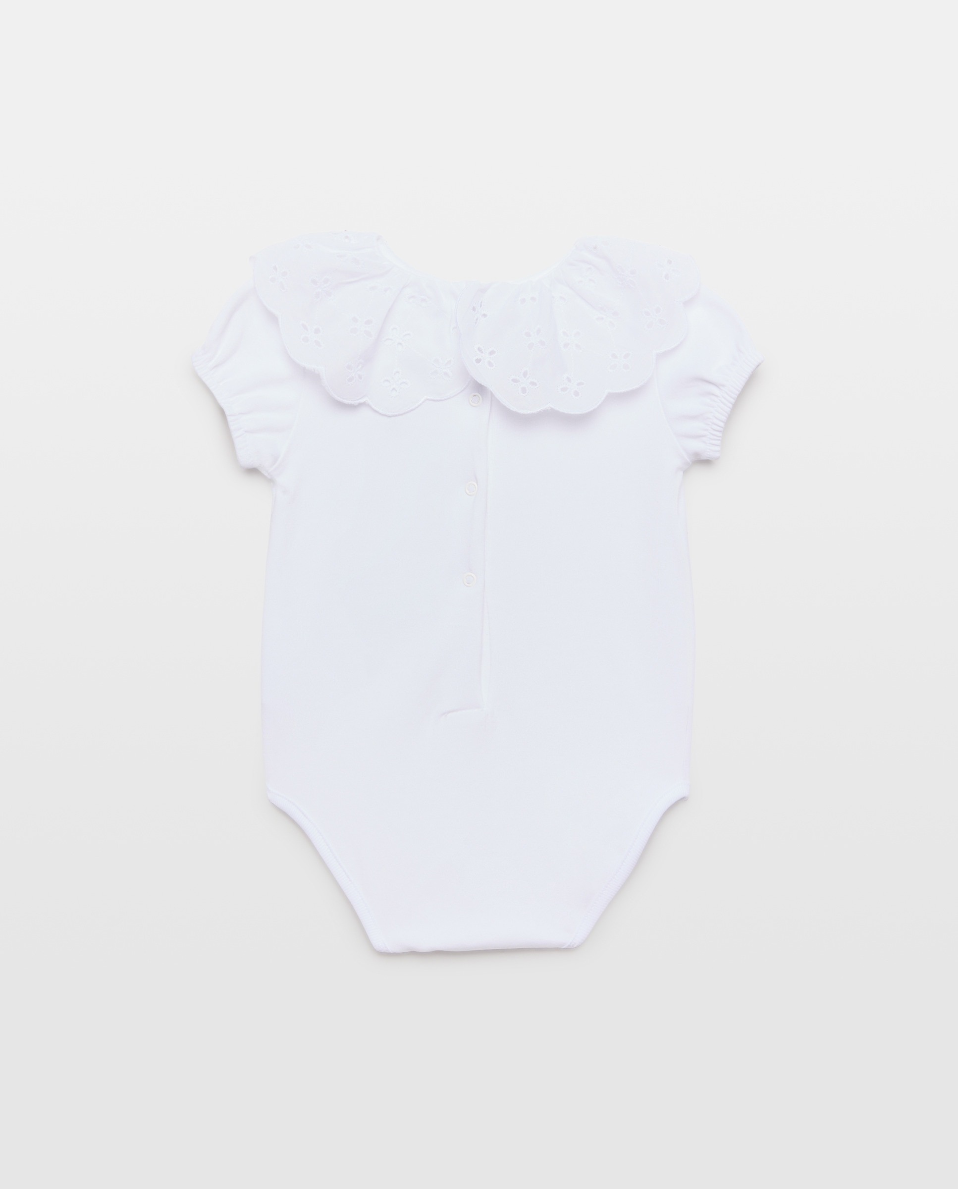Body de Bebé com Manga Curta e Babete Grande Coconut El Corte Inglés Branco-2