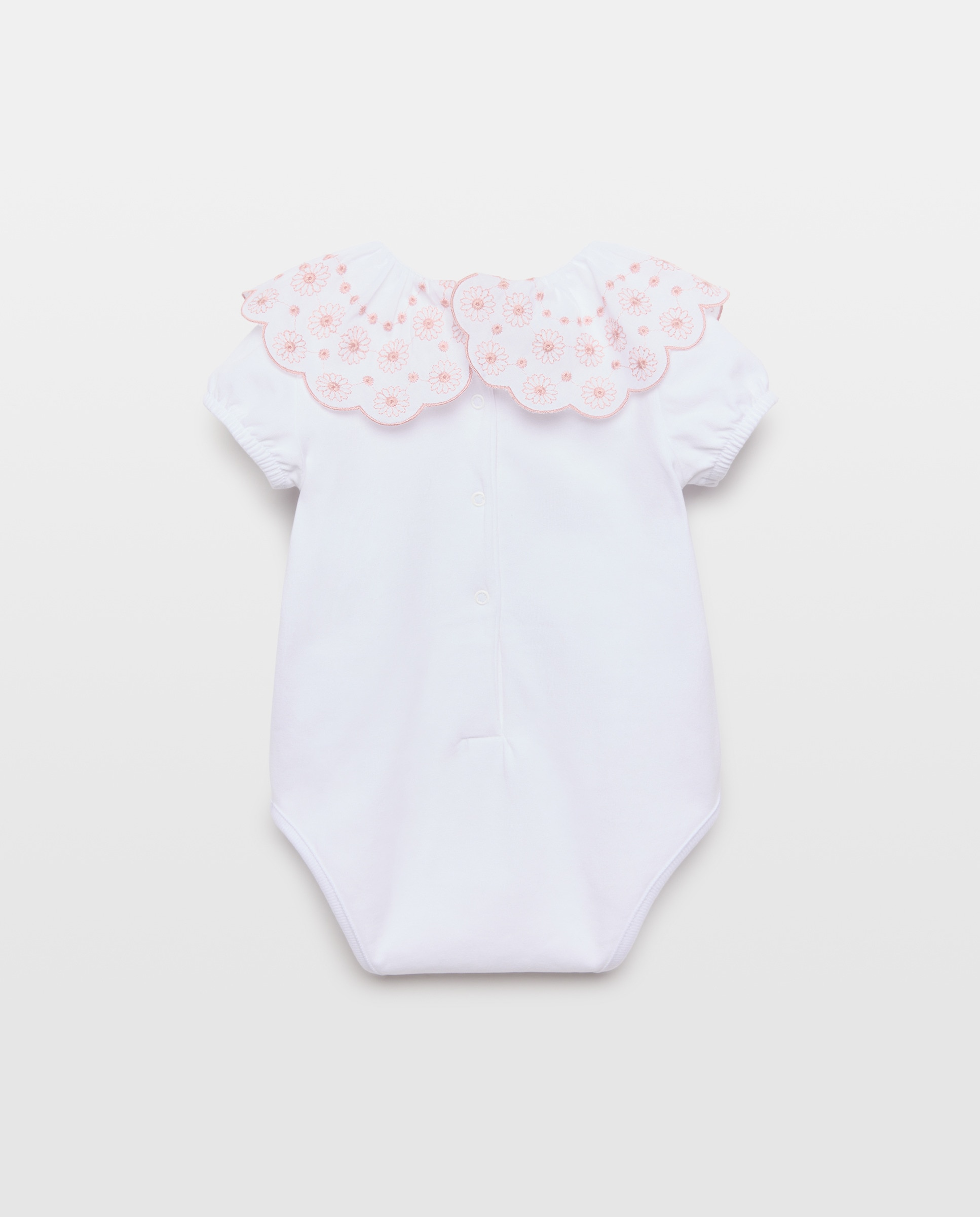 Body de Bebé com Manga Curta e Babete Grande Bicolor Coconut El Corte Inglés Branco-2