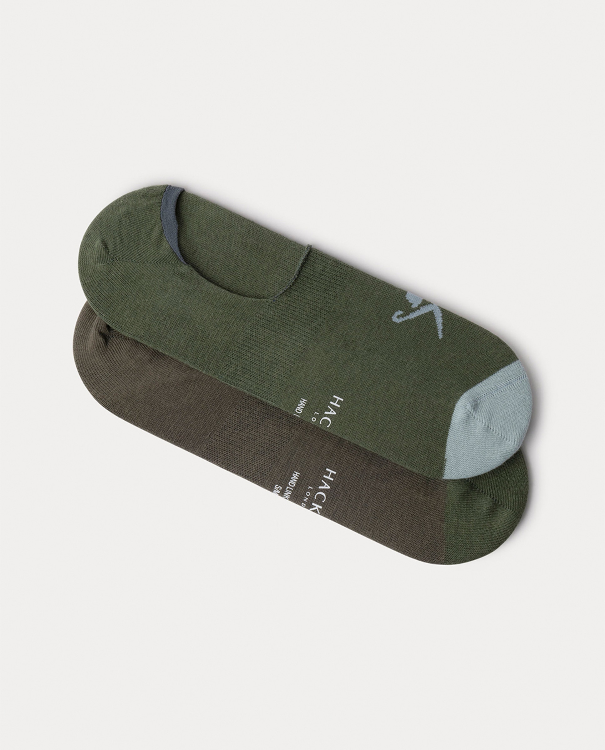 Imagem 0 de Pack de Dois Pares de Meias Invisíveis com Logótipo e Biqueira em Contraste