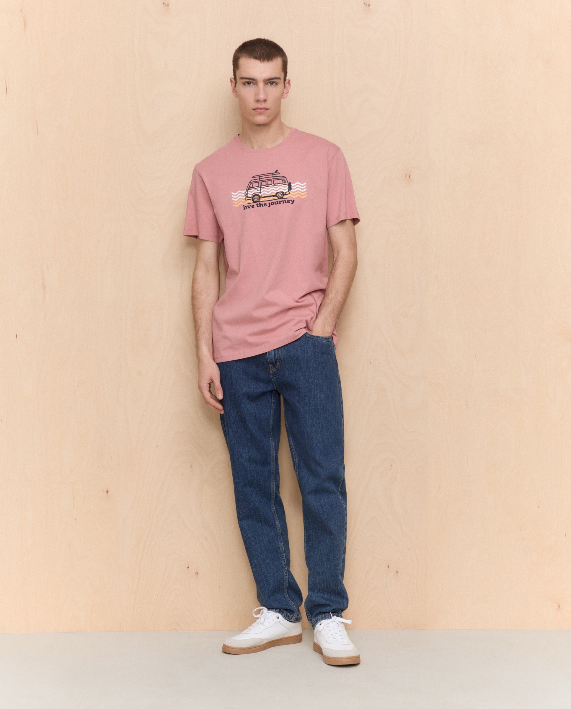 T-shirt com manga curta 200 Rosa-2