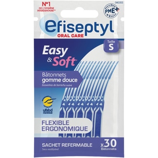 cepillo interdental Easy & Soft talla S flexible y ergonómico blister 30 unidades - Efiseptyl