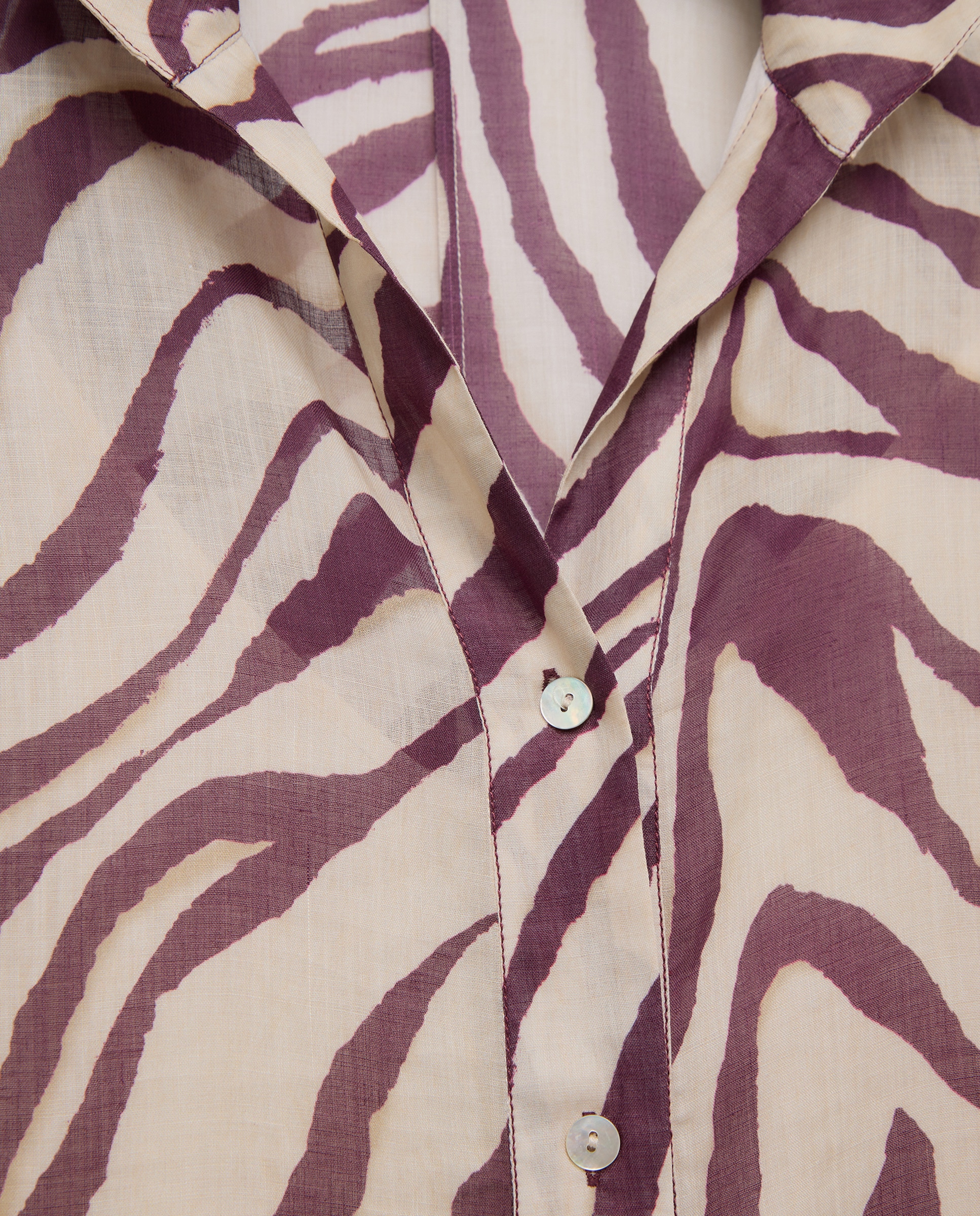 Vestido Tipo Túnica com Animal Print de Zebra Roxo-6