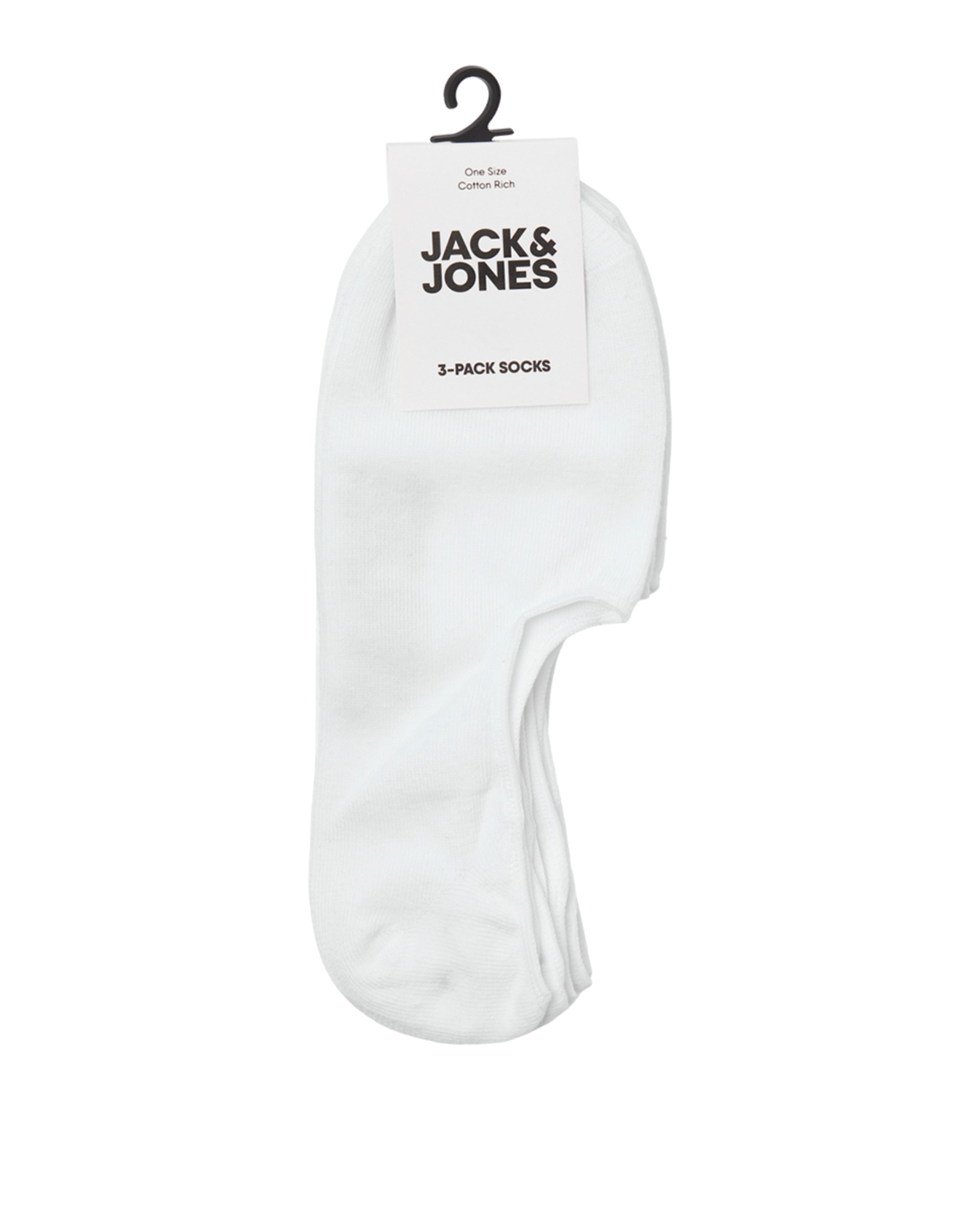 Pack de Três Pares de Meias de Treino Invisíveis Branco-2